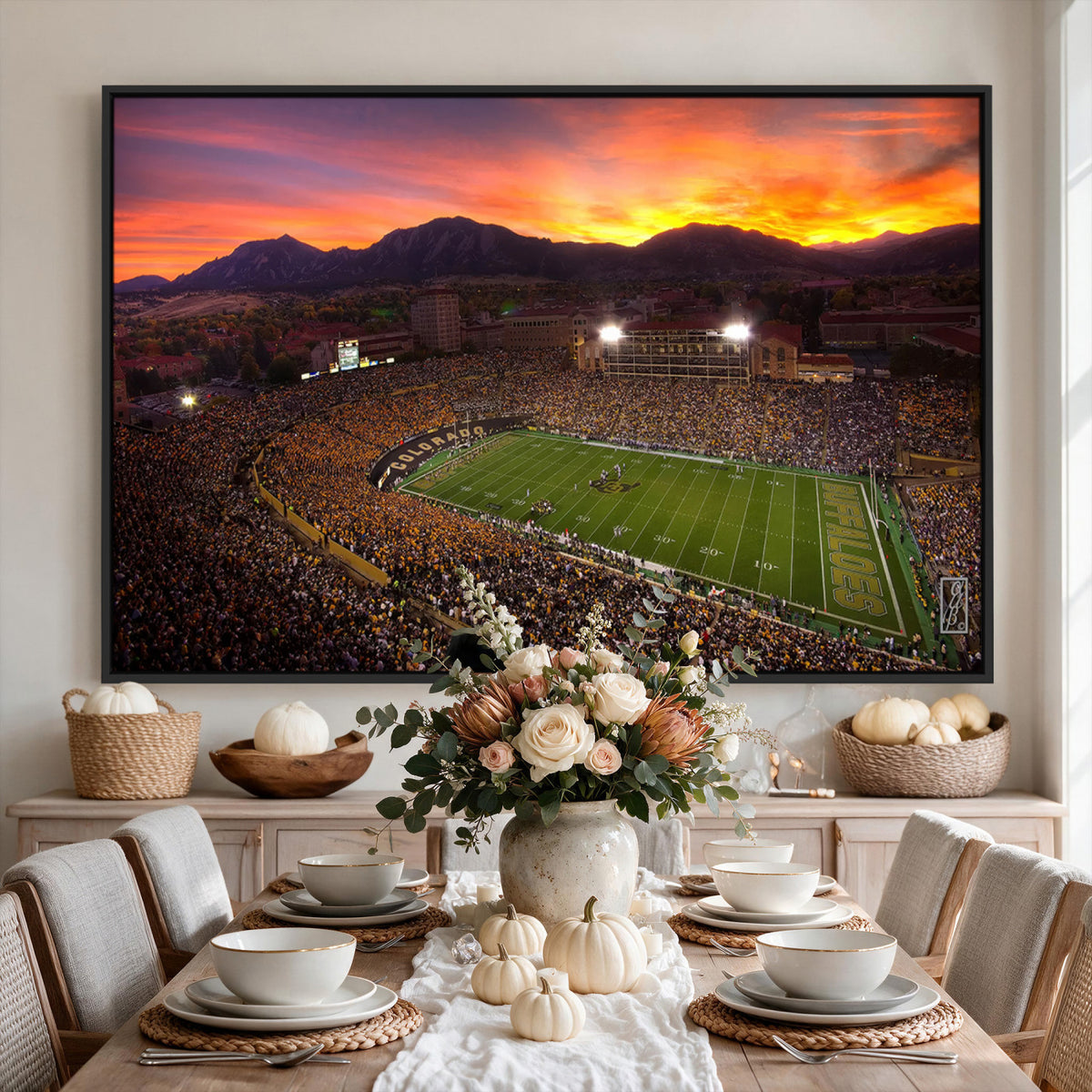 84649-MGV-CV-36X24 - Folsom Field, University of Colorado Buffaloes Football, Extra Large Game Room Wall Decor