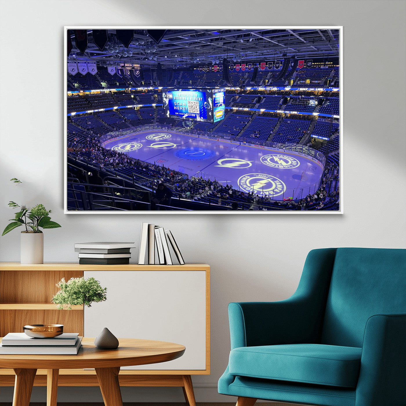 MGV-FC-36X24 - Amalie Arena Florida Wall Art Canvas Print - NHL Hockey Stadium Print Wall Art