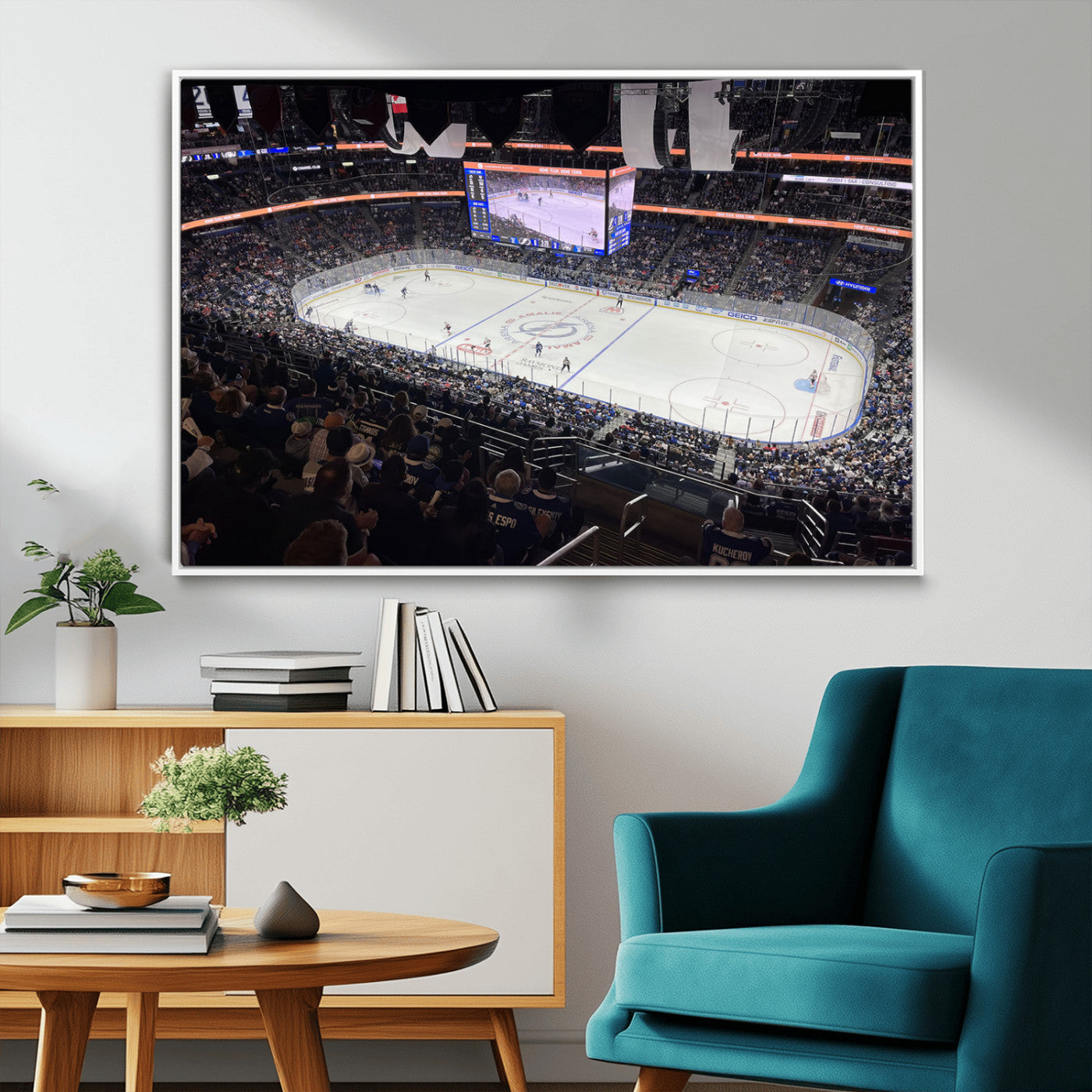 MGV-FC-36X24 - Amalie Arena Florida Wall Art Canvas Print - NHL Hockey Stadium Print