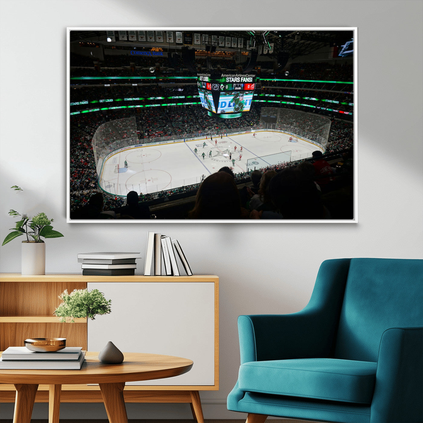 MGV-FC-36X24 - American Airlines Center Dallas Stars Wall Art Canvas Print - Dallas Hockey Arena Stadium Print