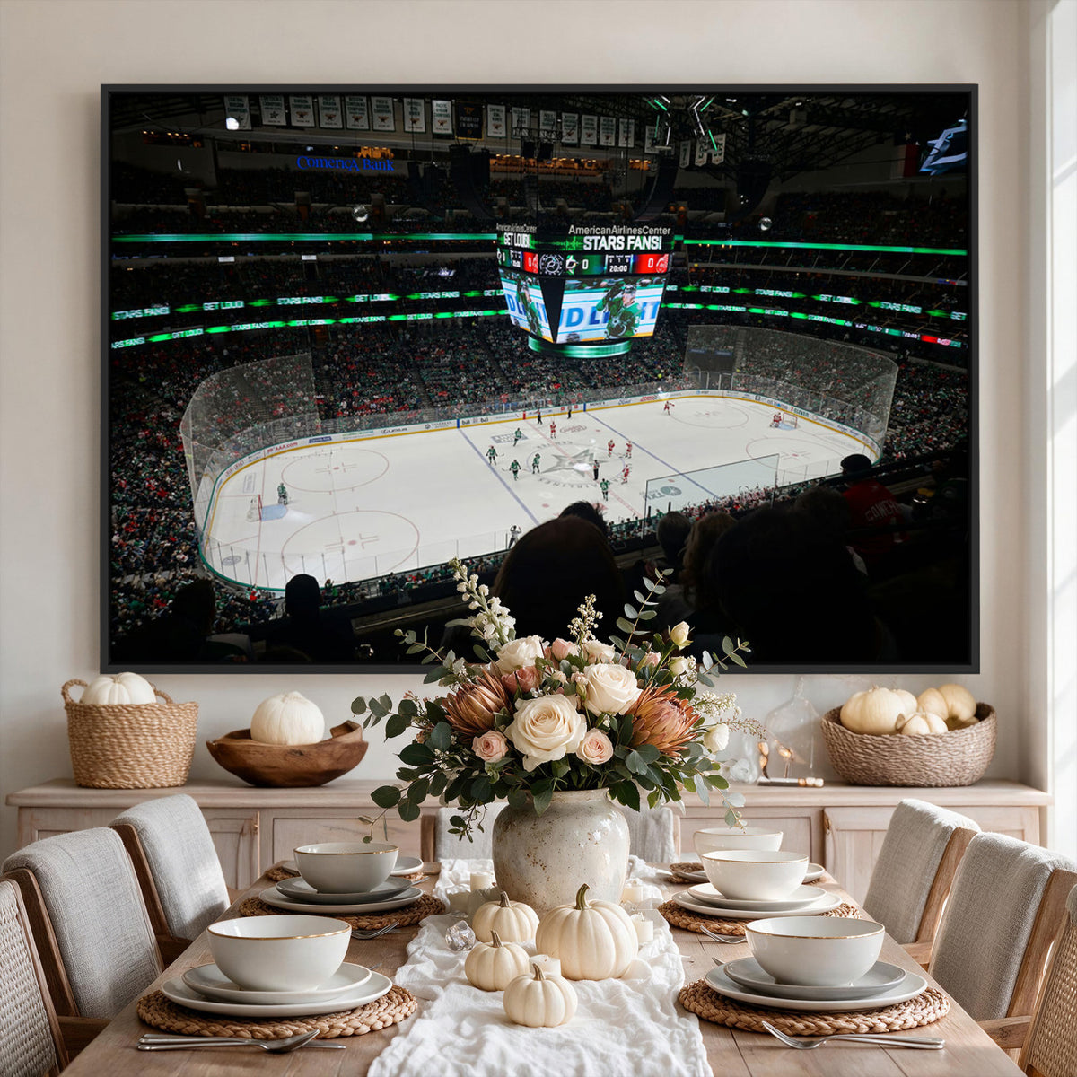 13876-MGV-CV-36X24 - American Airlines Center Dallas Stars Wall Art Canvas Print