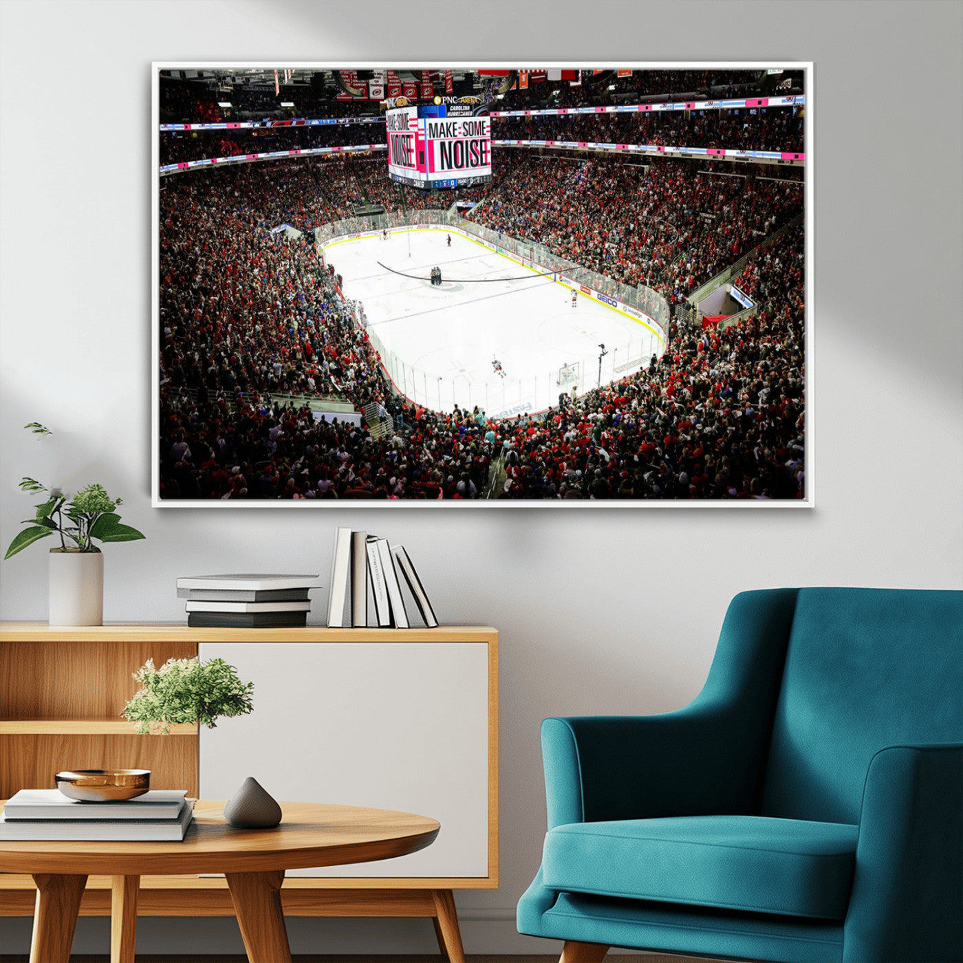 MGV-FC-36X24 - PNC Arena Raleigh North Carolina Hurricanes Hockey Stadium Wall Art Canvas, North Carolina