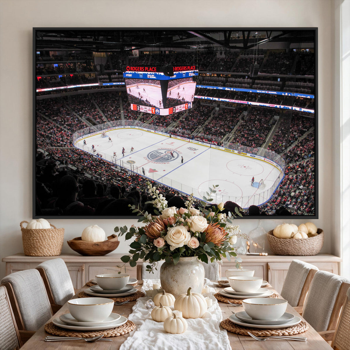 71180-MGV-CV-36X24 - Rogers Place Edmonton Oilers Ice Hockey Stadium Wall Art