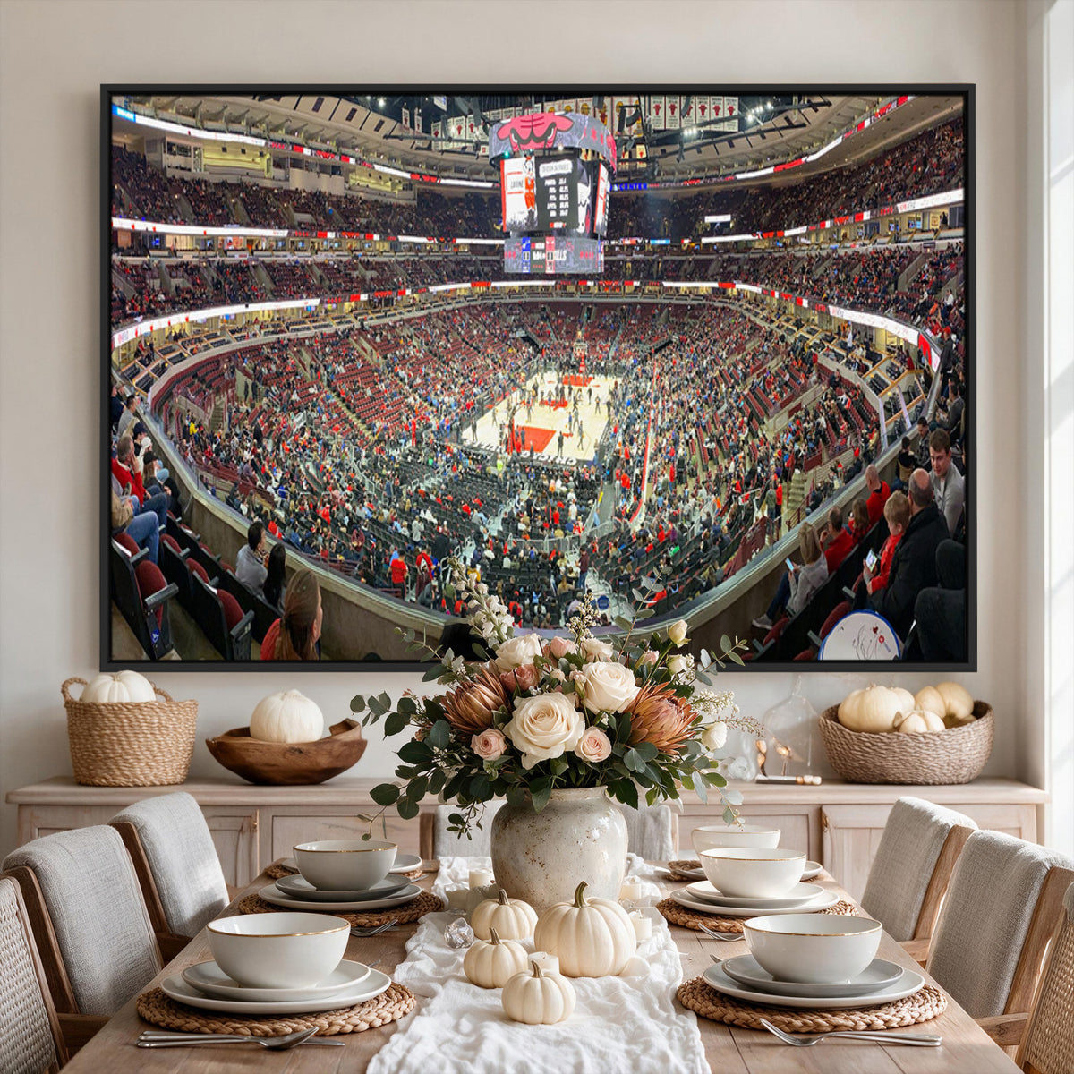 43481-MGV-CV-36X24 - United Center Chicago Bulls Stadium Wall Art Canvas Print
