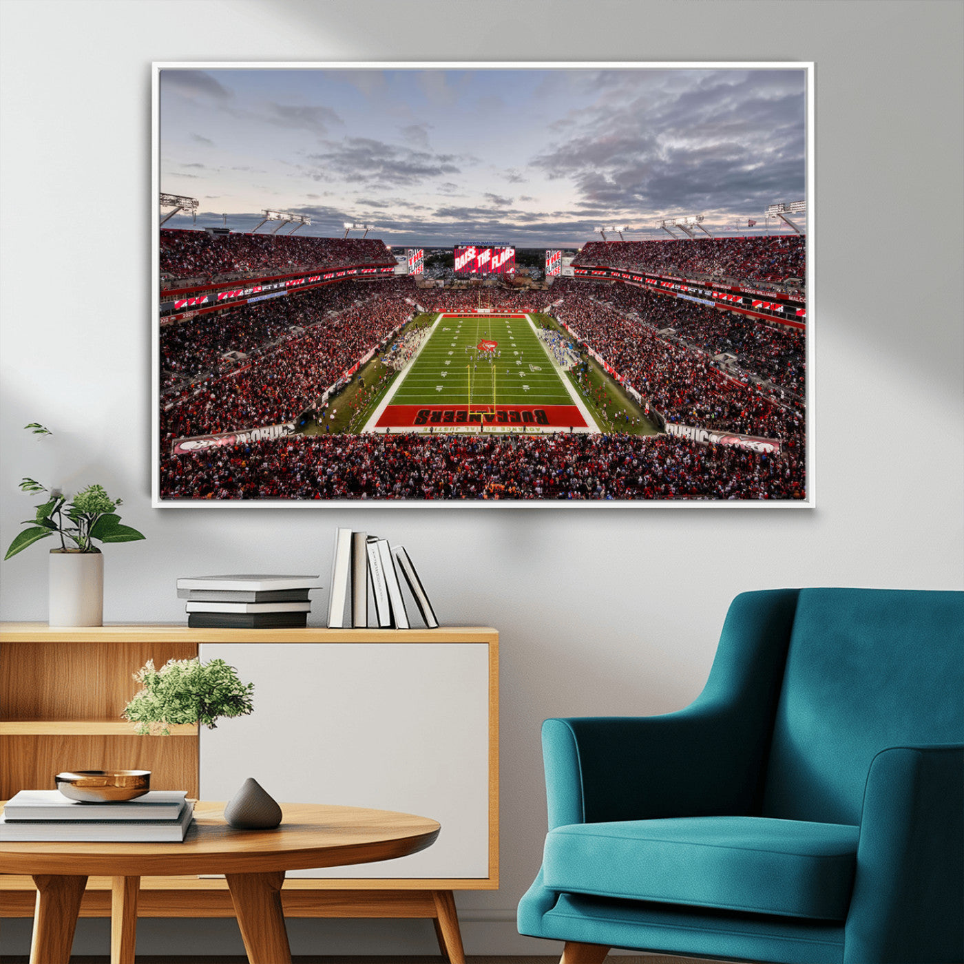 MGV-FC-36X24 - Florida Tampa Raymond James Stadium Wall Art Canvas Print - NFL Football Stadium Print Canvas