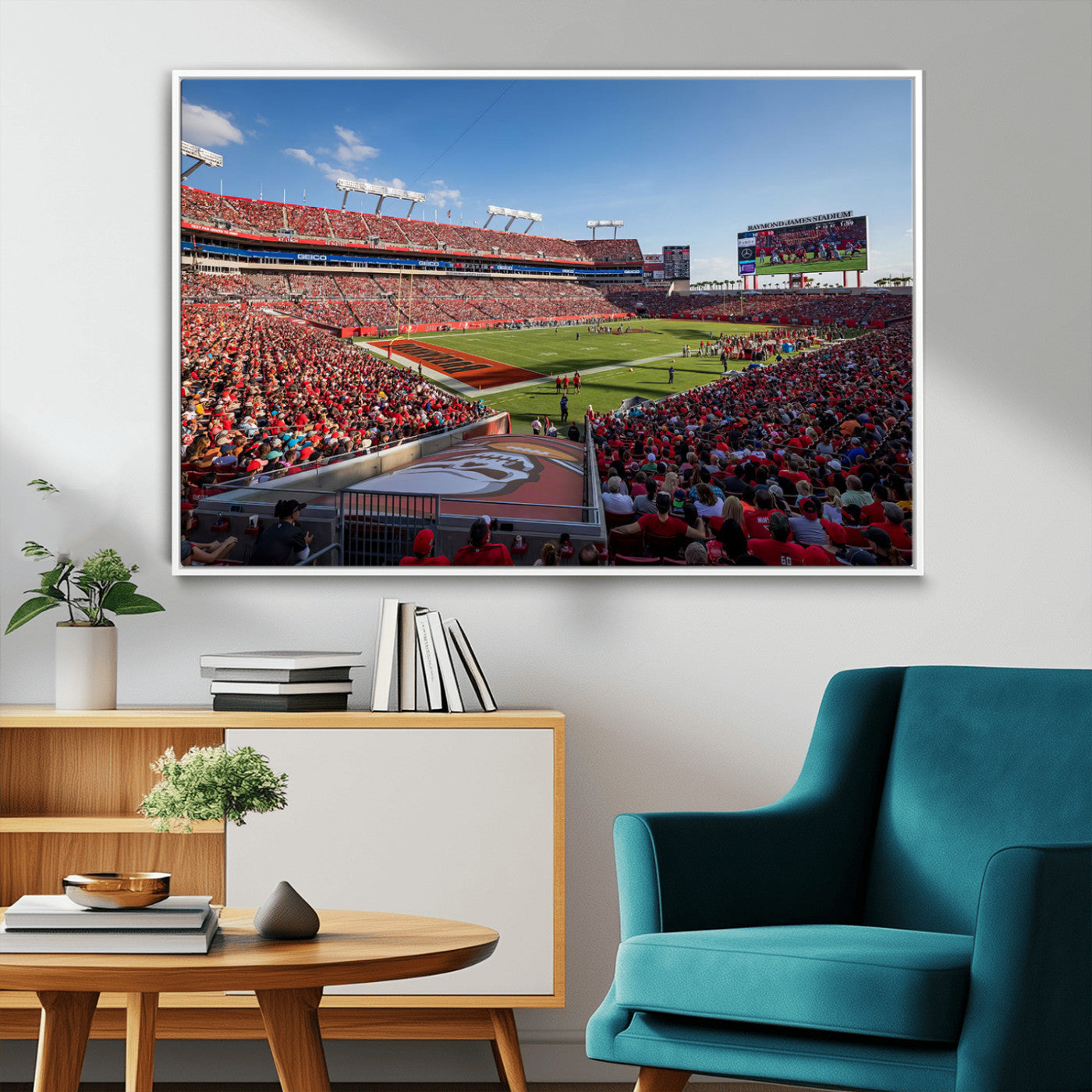 MGV-FC-36X24 - Florida Tampa Raymond James Stadium Wall Art Canvas Print - NFL Football Stadium Print