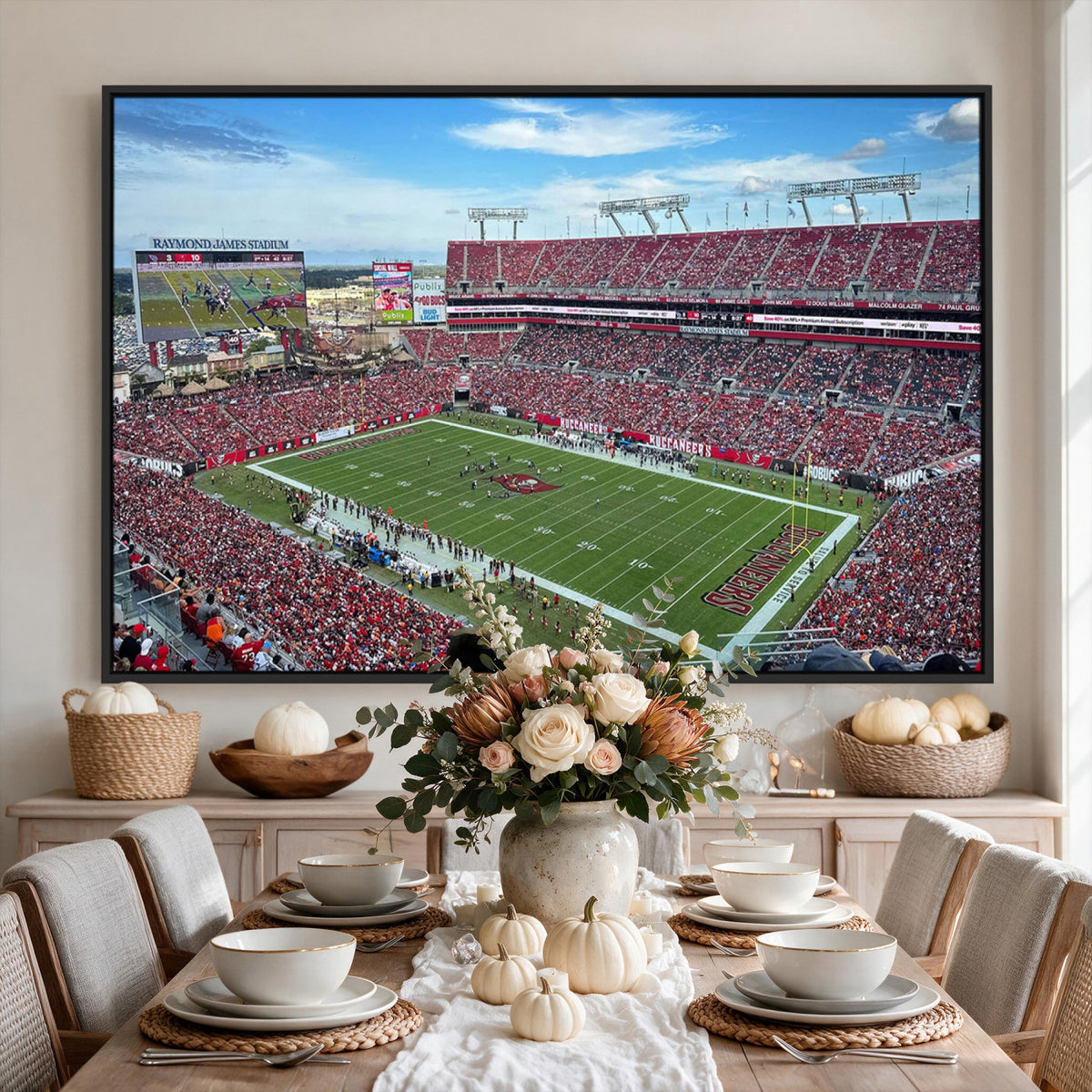 52828-MGV-CV-36X24 - Florida Tampa Raymond James Stadium Wall Art Canvas Print - NFL Football Stadium Print Canvas