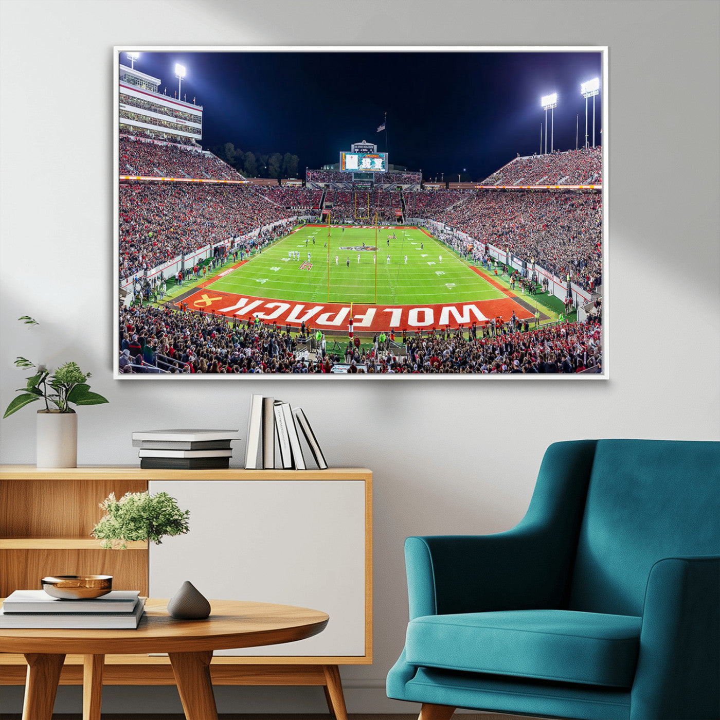 MGV-FC-36X24 - NC State Wolfpack Canvas Print - Raleigh Carter-Finley Stadium Wall Art, Football Team Canvas Print