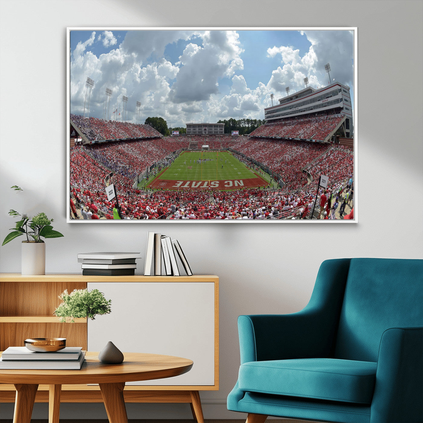 MGV-FC-36X24 - NC State Wolfpack Football Team Print Canvas- Raleigh Carter-Finley Stadium Wall Art Canvas Print