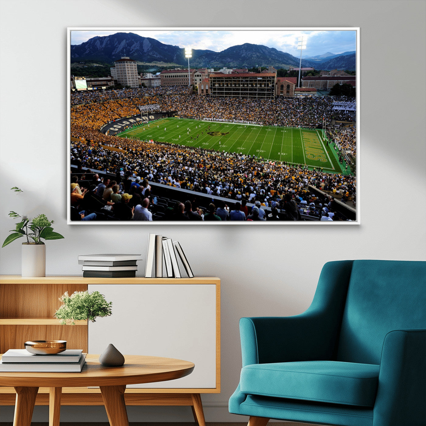 MGV-FC-36X24 - Colorado Buffaloes Canvas Print - Boulder Folsom Field Stadium Wall Art Canvas Print, Football Print