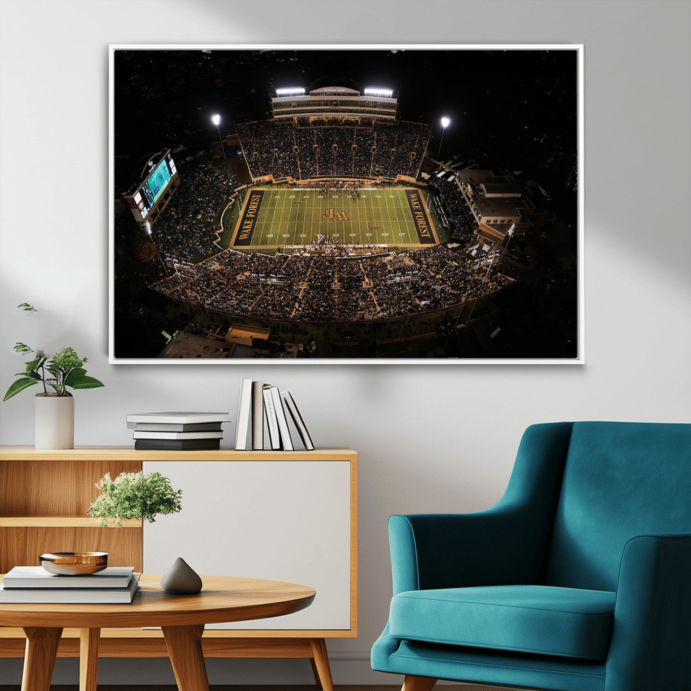 MGV-FC-36X24 - Wake Forest University Demon Deacons Canvas Printi, Football Team Print - Winston-Salem Allegacy