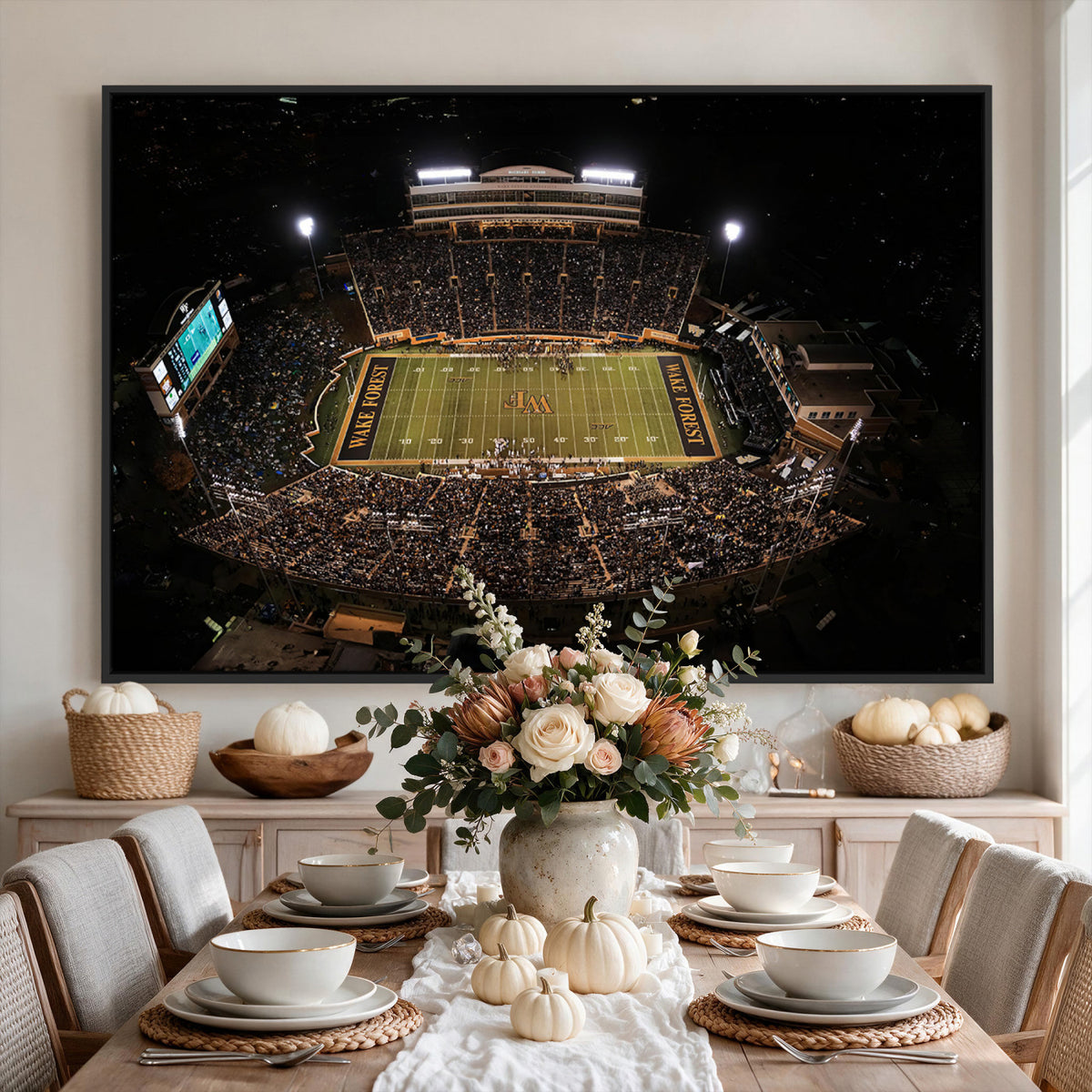20605-MGV-CV-36X24 - Wake Forest University Demon Deacons Canvas Print, Football Team Wall Art