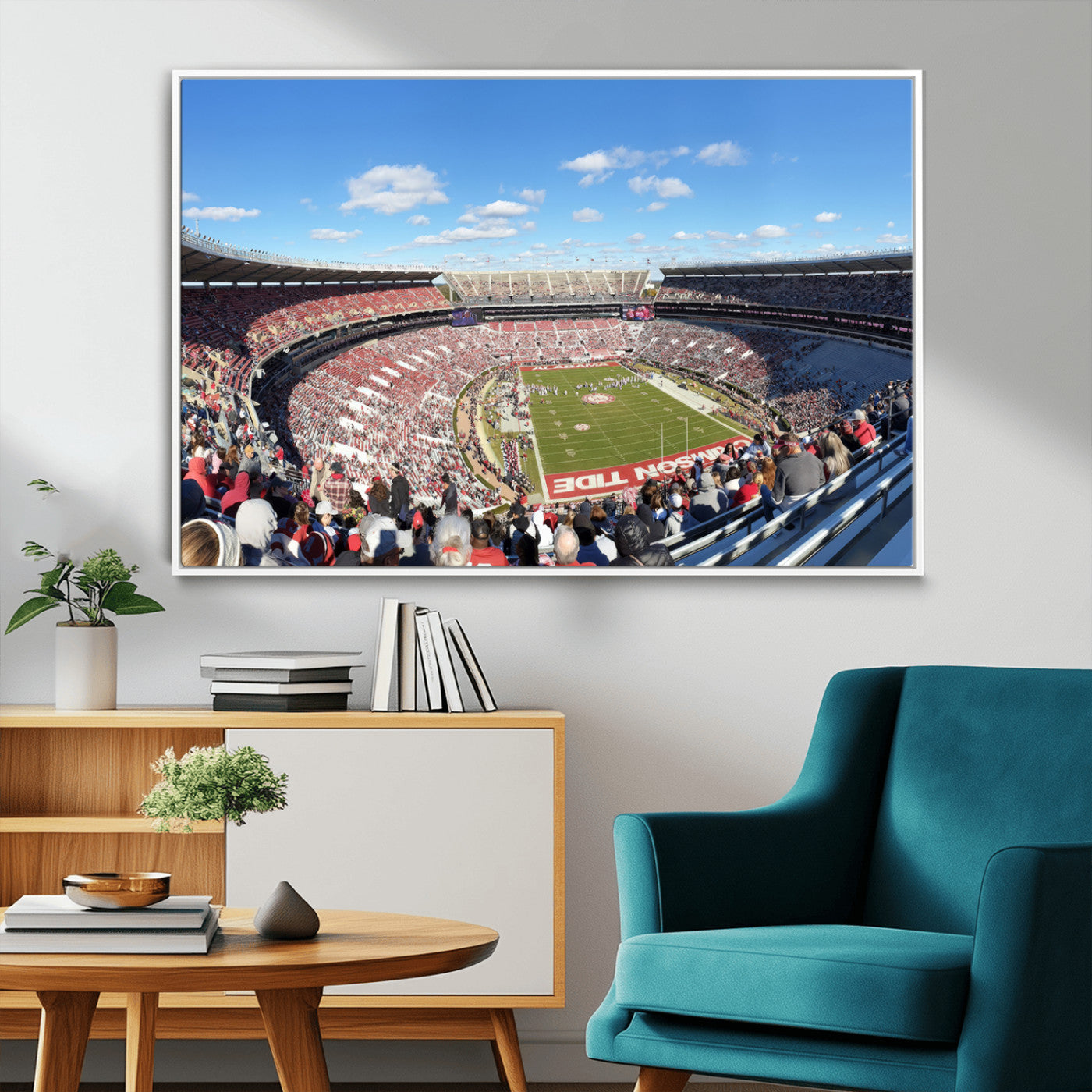 MGV-FC-36X24 - University of Alabama Crimson Tide Print Wall Art - Tuscaloosa Bryant-Denny Stadium Wall Art Canvas