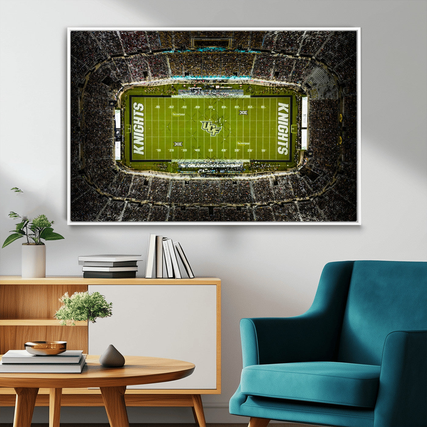 MGV-FC-36X24 - UCF Knights Football Team Print - Orlando FBC Mortgage Stadium Wall Art, UCF Knights Canvas Print