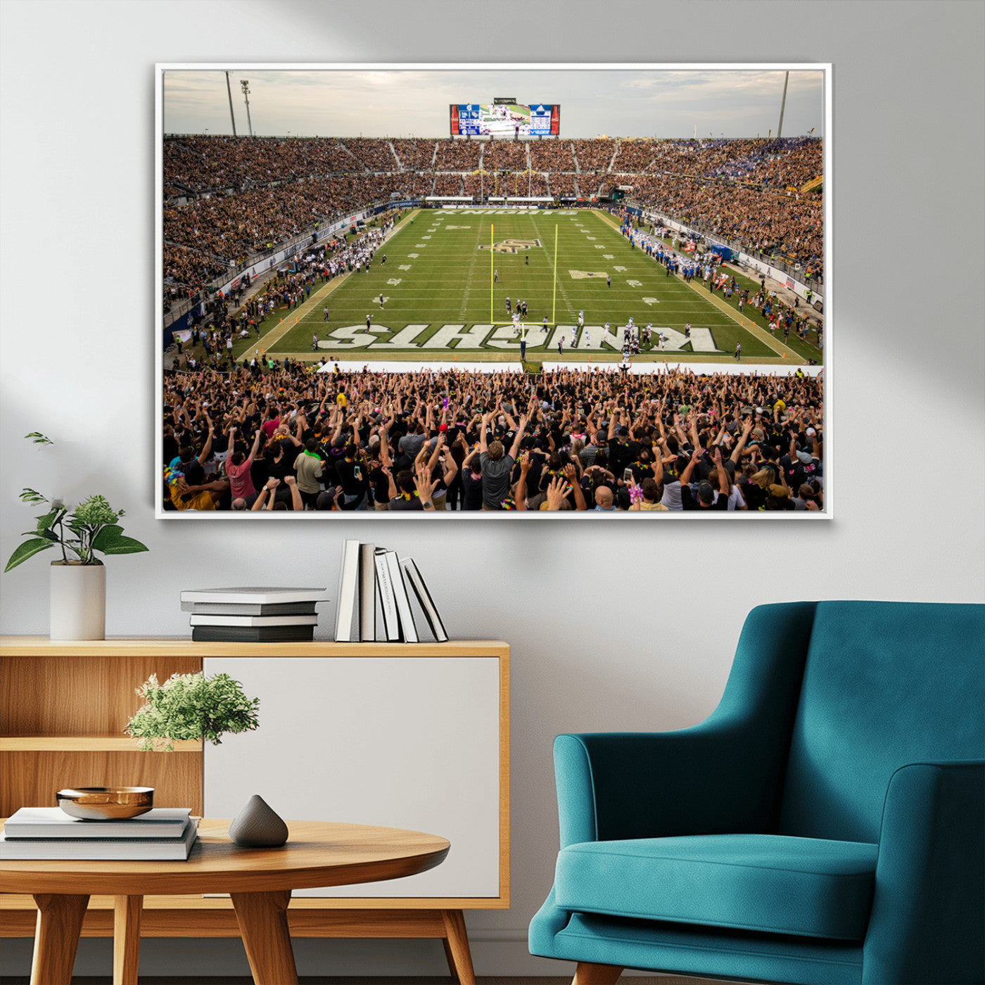 MGV-FC-36X24 - UCF Knights Football Team Print - Orlando FBC Mortgage Stadium Canvas Print
