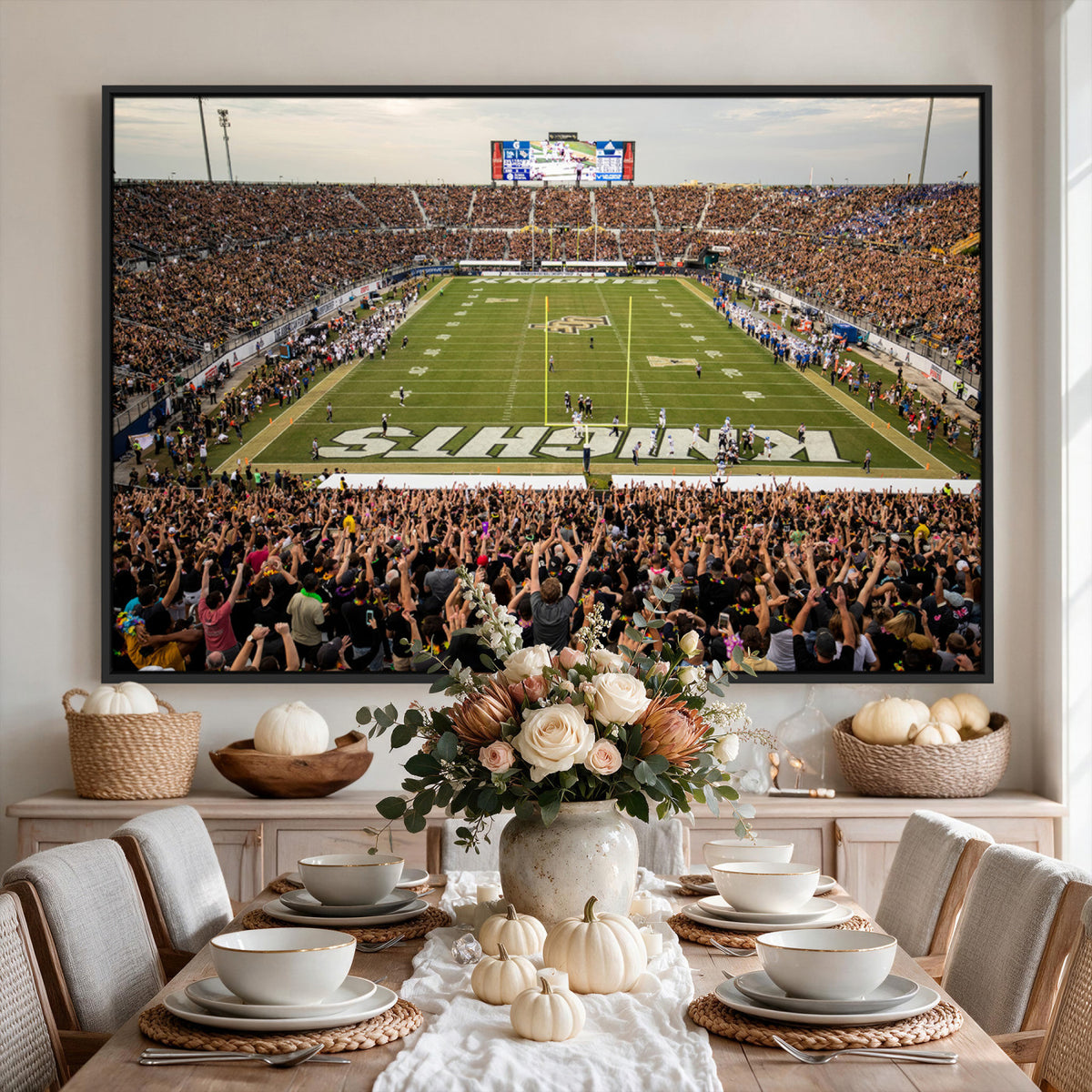 38659-MGV-CV-36X24 - UCF Knights Football Team Print - Orlando FBC Mortgage Stadium Canvas Print