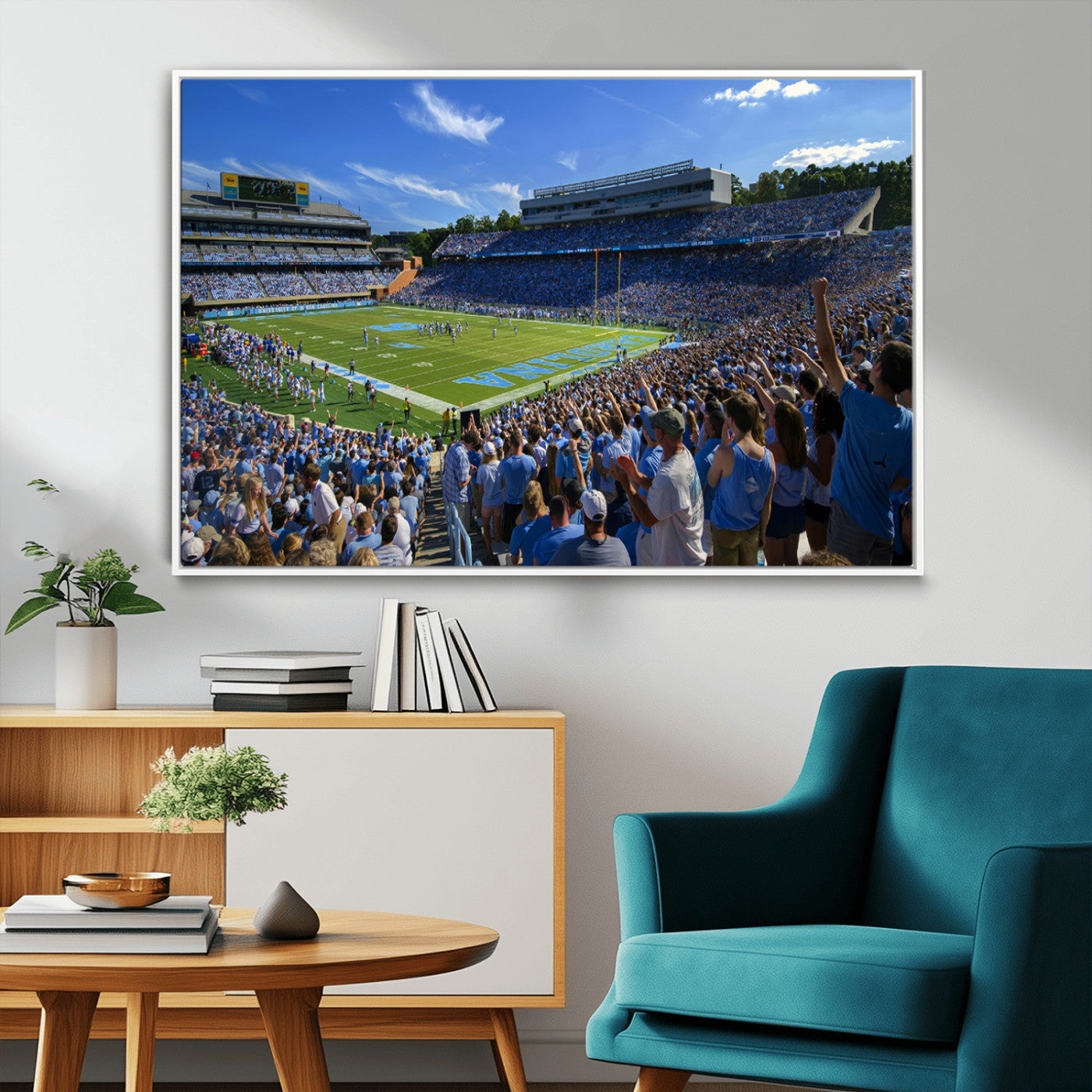 MGV-FC-36X24 - University of North Carolina Tar Heels Team Canvas Print - Chapel Hill Kenan Memorial Stadium Wall