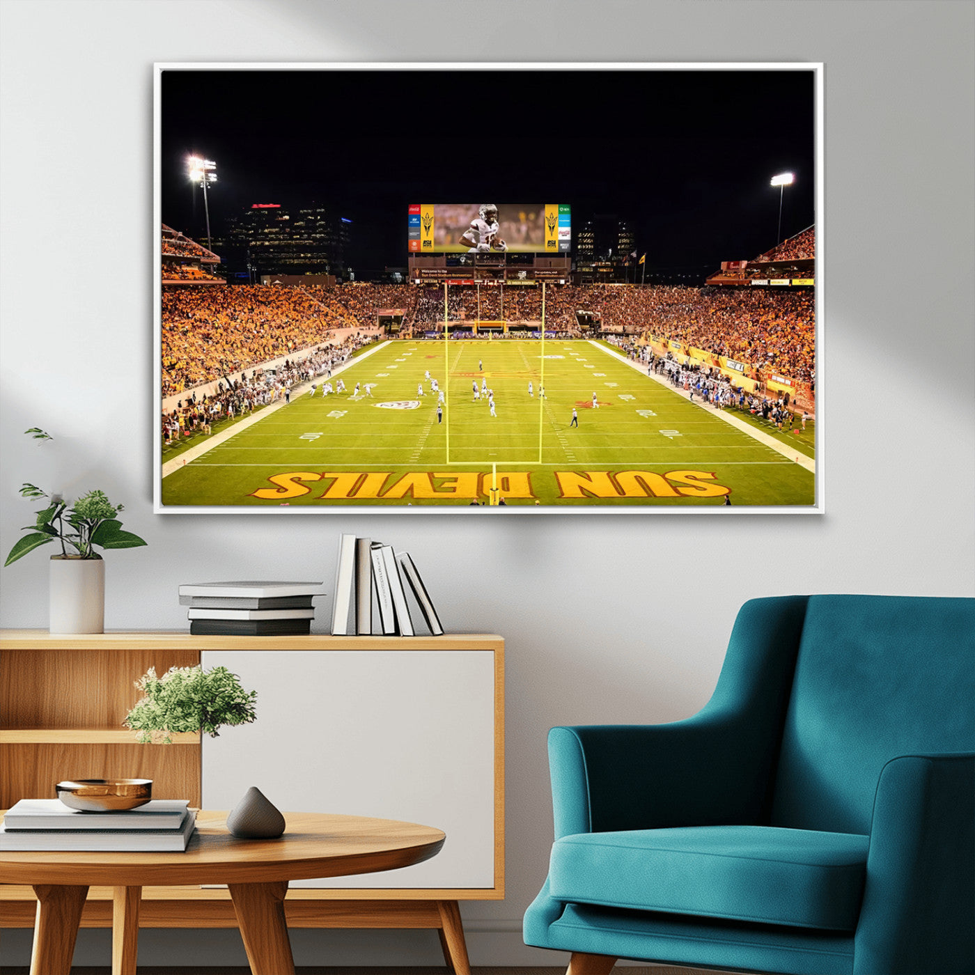 MGV-FC-36X24 - ASU Sun Devils Football Team Print - Phoenix Mountain America Stadium Canvas Print
