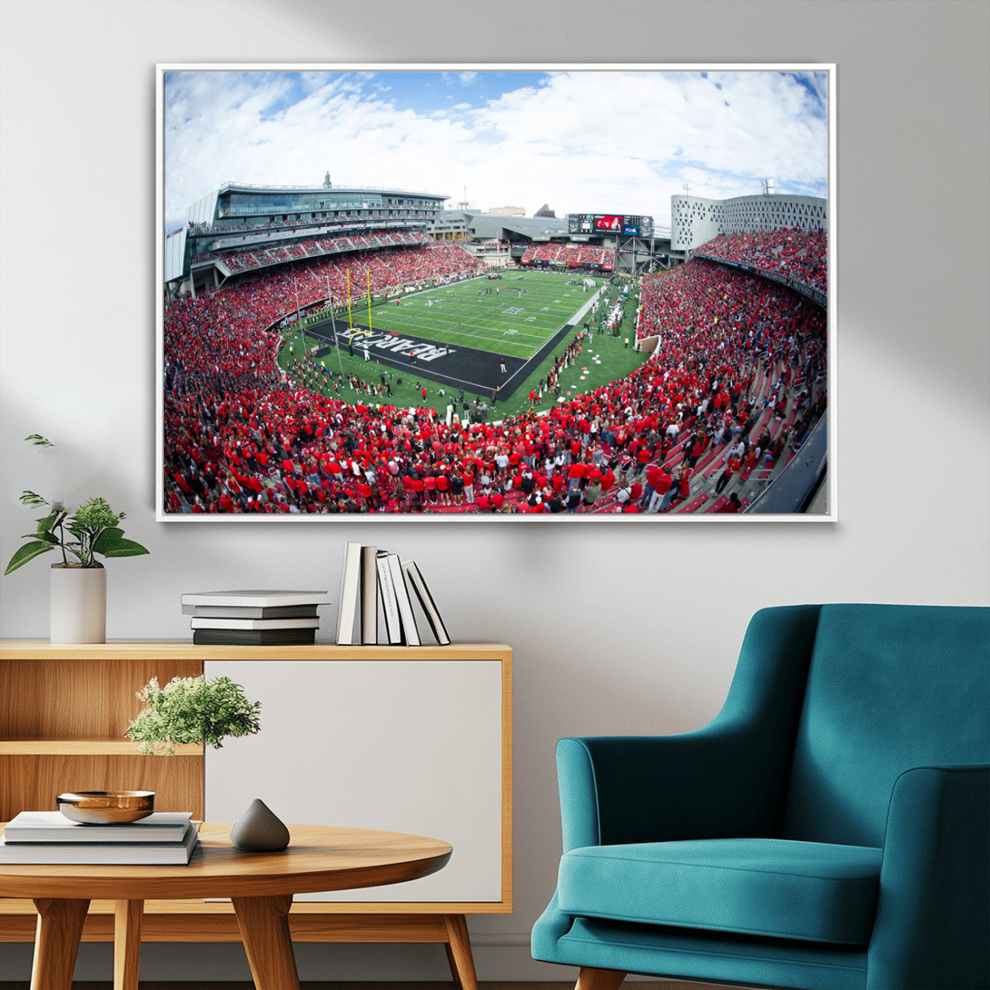 MGV-FC-36X24 - Cincinnati Bearcats Football Team Print - Nippert Stadium Wall Art Canvas Print
