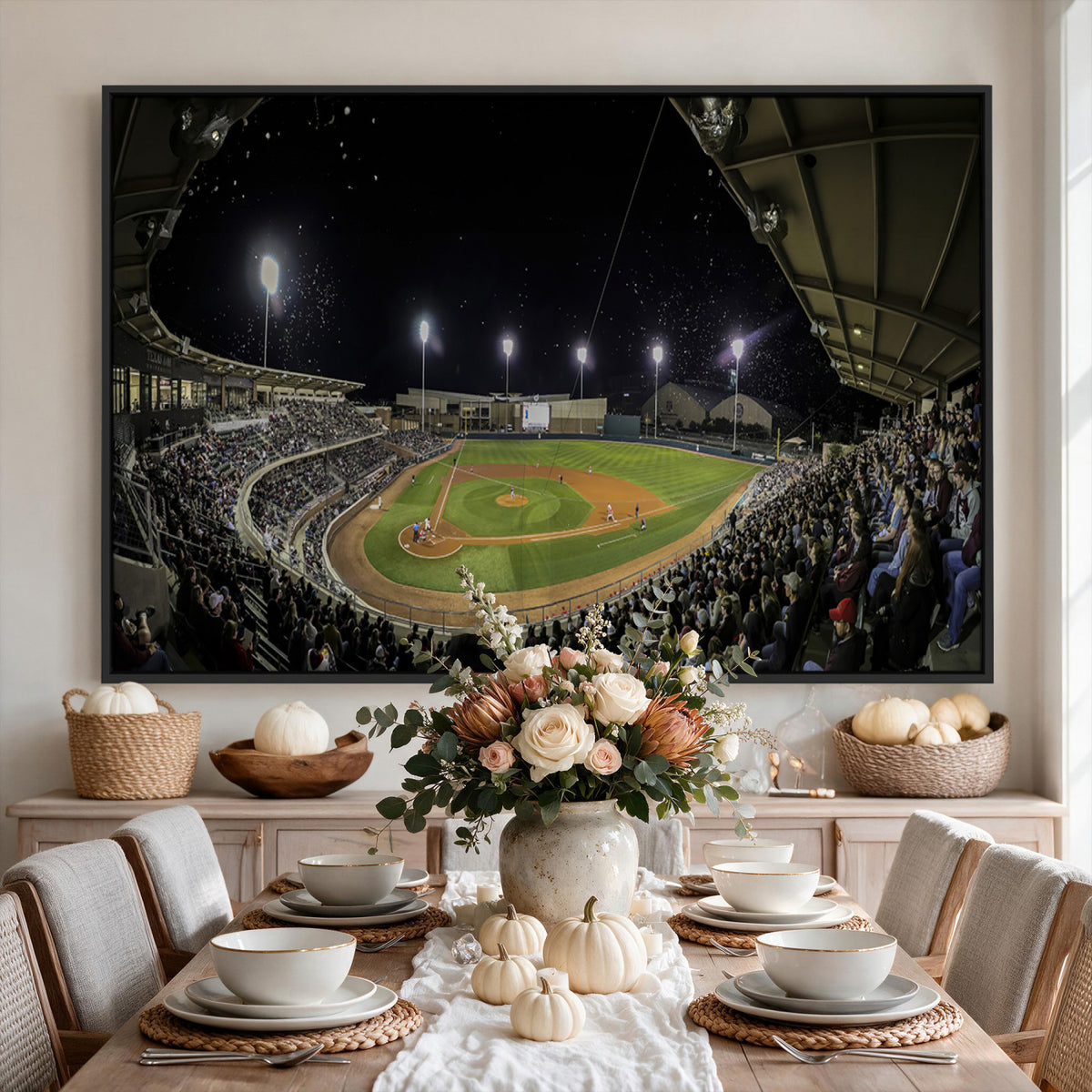 10262-MGV-CV-36X24 - Olsen Field at Blue Bell Park - Texas A&M Aggies Baseball Stadium Wall Art Canvas Print