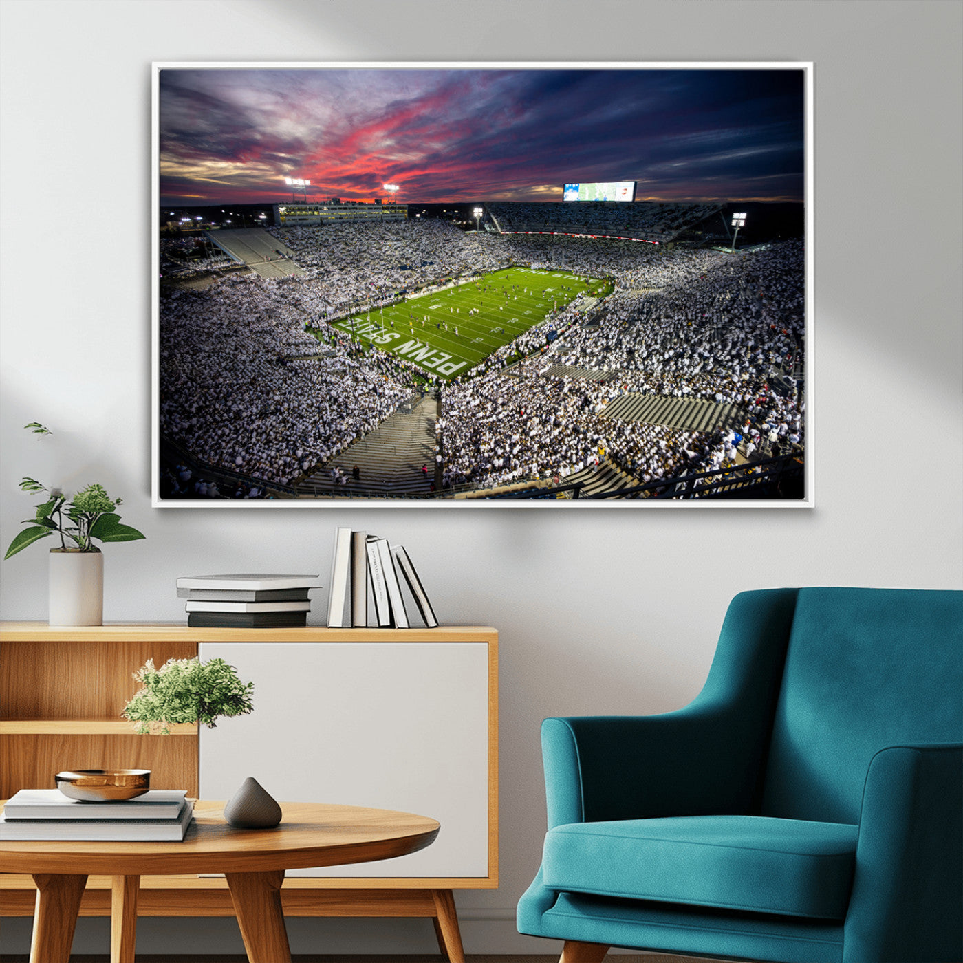 MGV-FC-36X24 - Penn State Nittany Lions Football Team Print - University Park Beaver Stadium Art Canvas Print