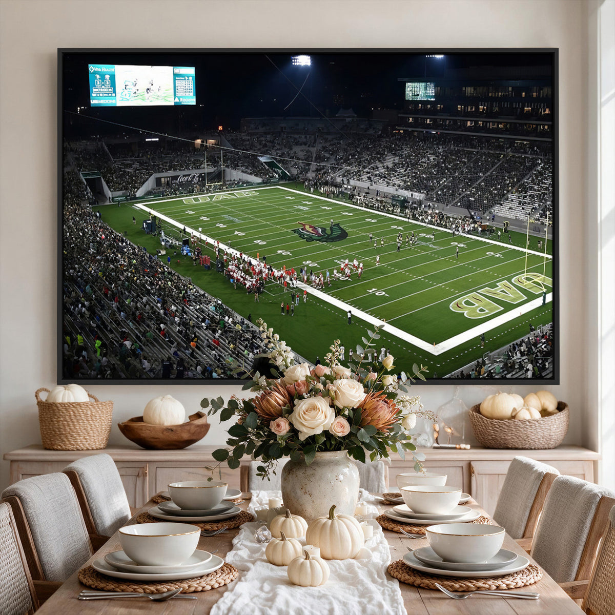 81740-MGV-CV-36X24 - UAB Blazers Football Team Print - Birmingham Protective Stadium Wall Art Canvas Print