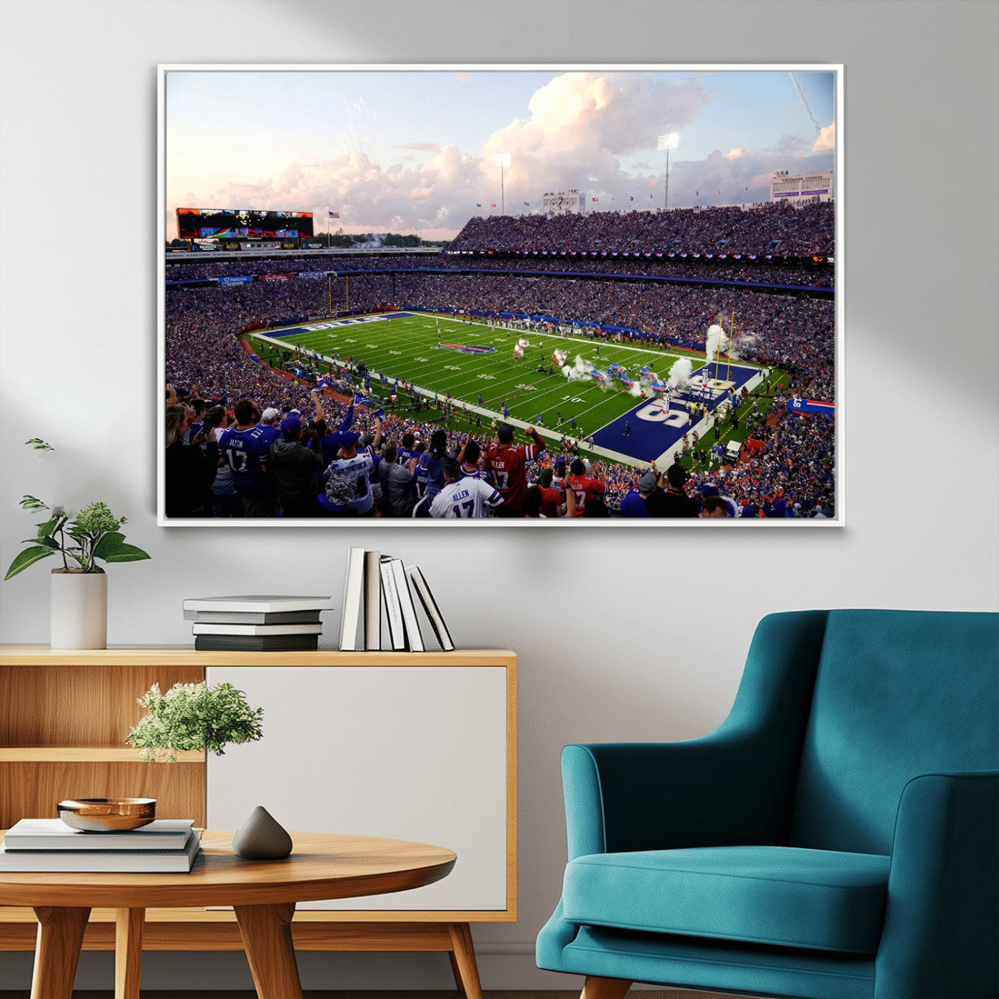 MGV-FC-36X24 - Buffalo Bills Football Team Print - Buffalo Highmark Stadium Wall Art Canvas Print