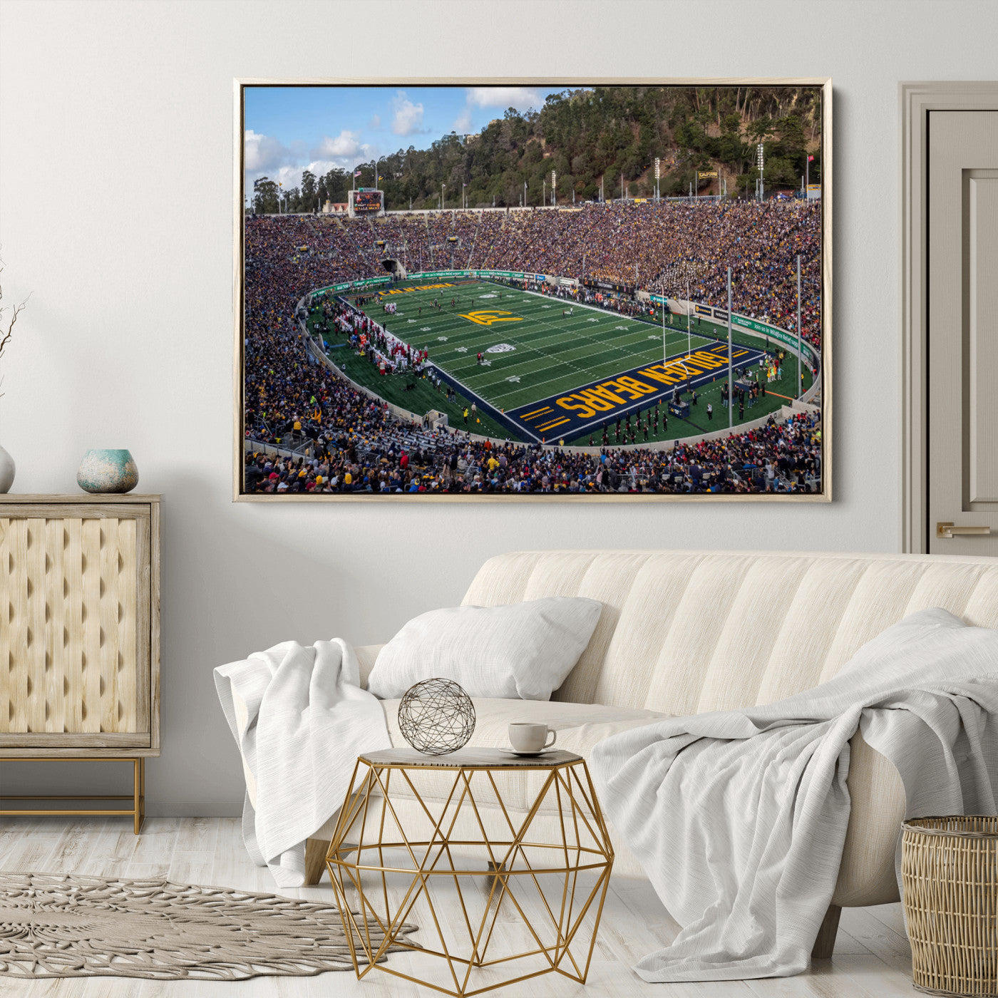 38054-MGV-CV-36X24-University of California Golden Bears Football Team Print - Berkeley California Memorial Stadium Art Canvas Print