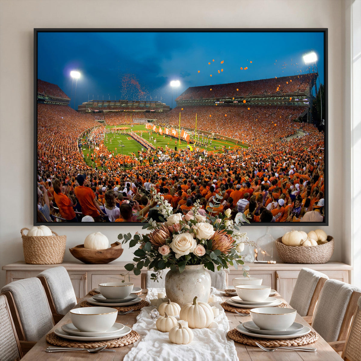 26196-MGV-CV-36X24 - Clemson University Tigers Football Team Print, Clemson