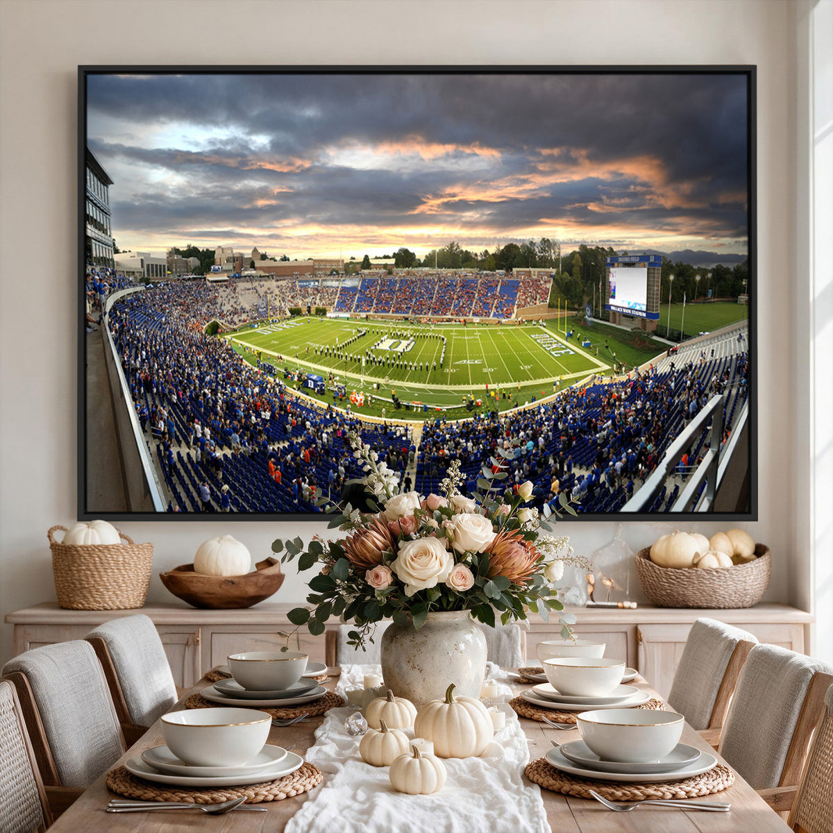 60433-MGV-CV-36X24 - Duke University Blue Devils Football Team Print, Durham