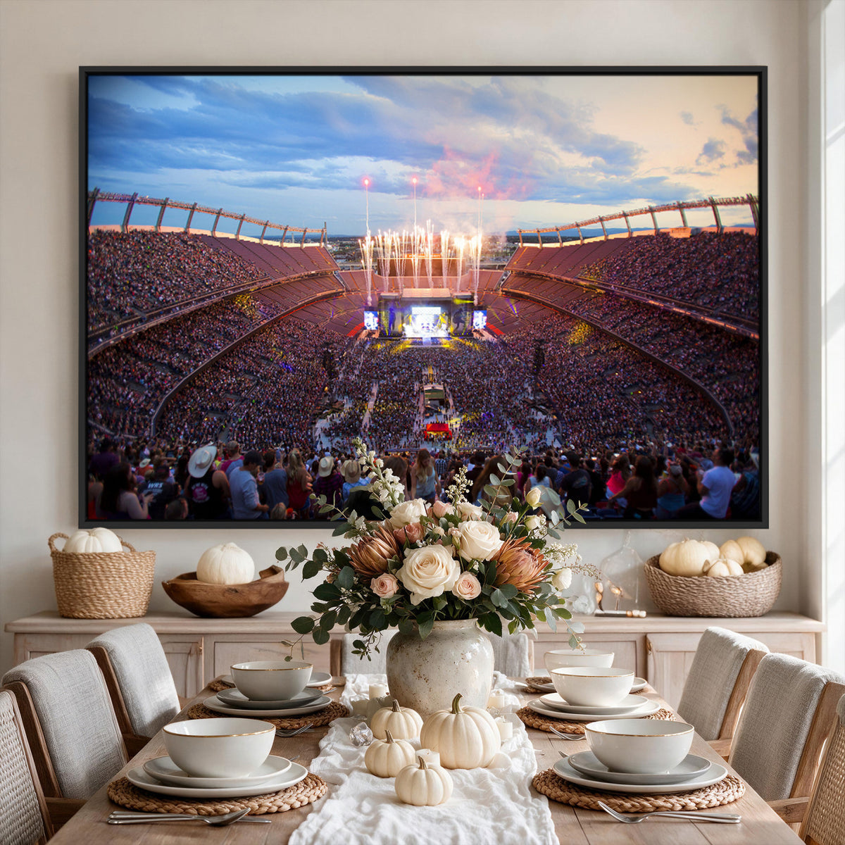 24689-MGV-CV-36X24 - Denver Broncos Football Team Print Canvas, Empower Field