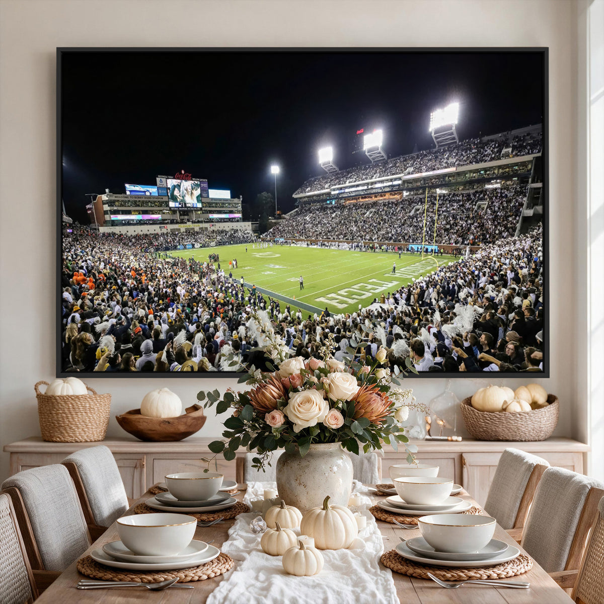 49339-MGV-CV-36X24 - Georgia Tech Yellow Jackets Football Team Print, Atlanta
