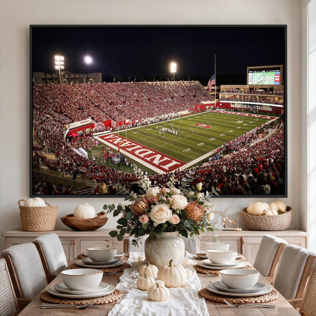 82748-MGV-CV-36X24 - Indiana University Hoosiers Football Team Print Canvas