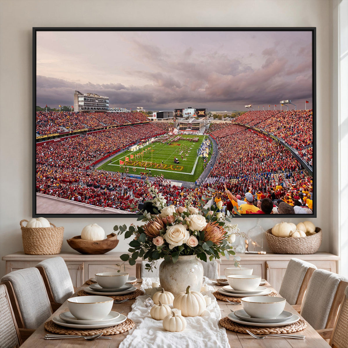 50373-MGV-CV-36X24 - Iowa State University Cyclones Football Team Print, Ames