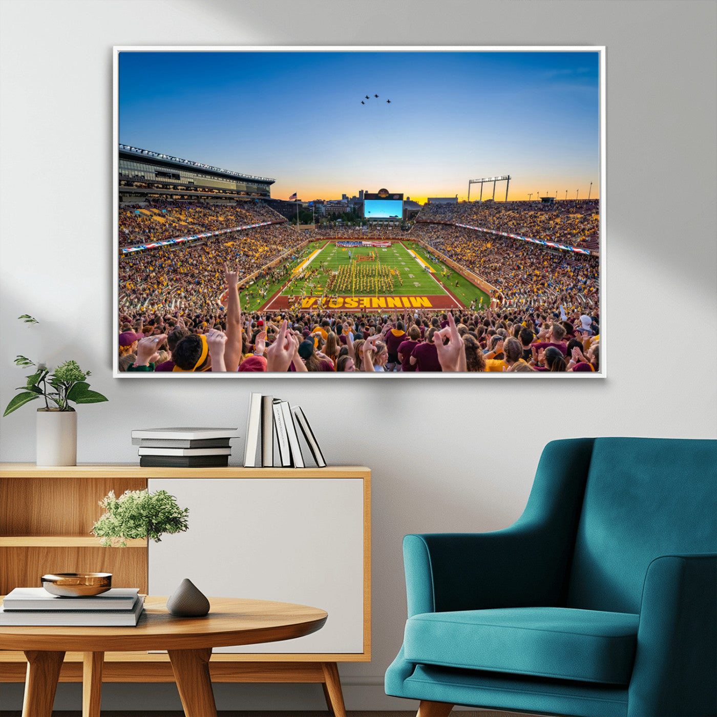 MGV-FC-36X24 - University of Minnesota Golden Gophers Art Print, Football Team Print - Minneapolis Huntington Bank