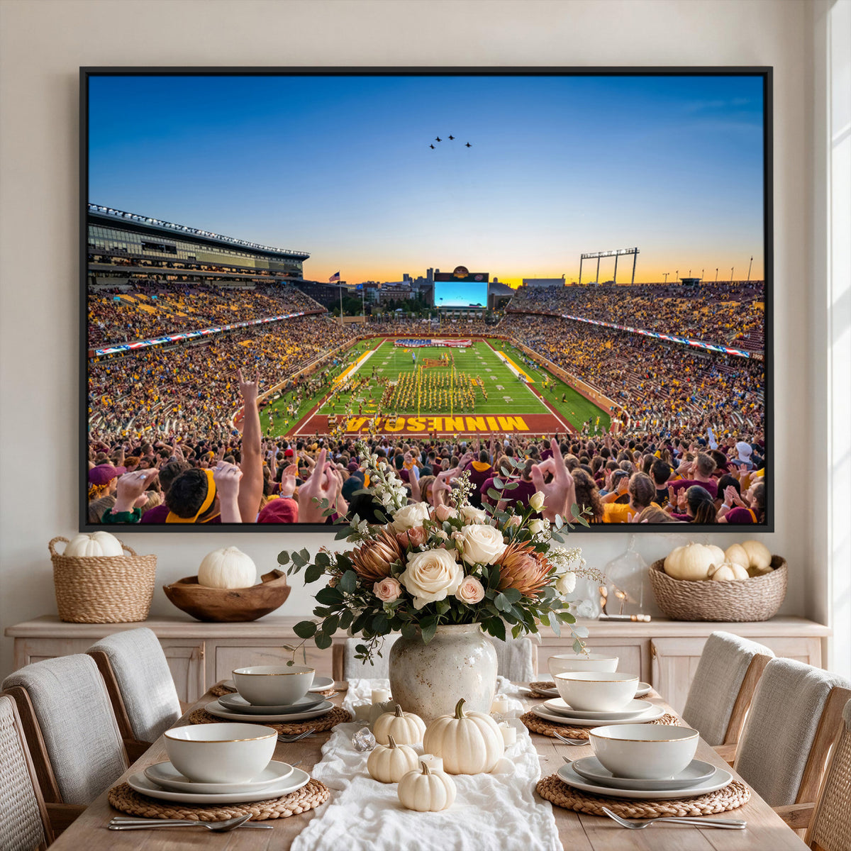 84421-MGV-CV-36X24 - University of Minnesota Golden Gophers Art Print, Football Team Print - Minneapolis Huntington Bank