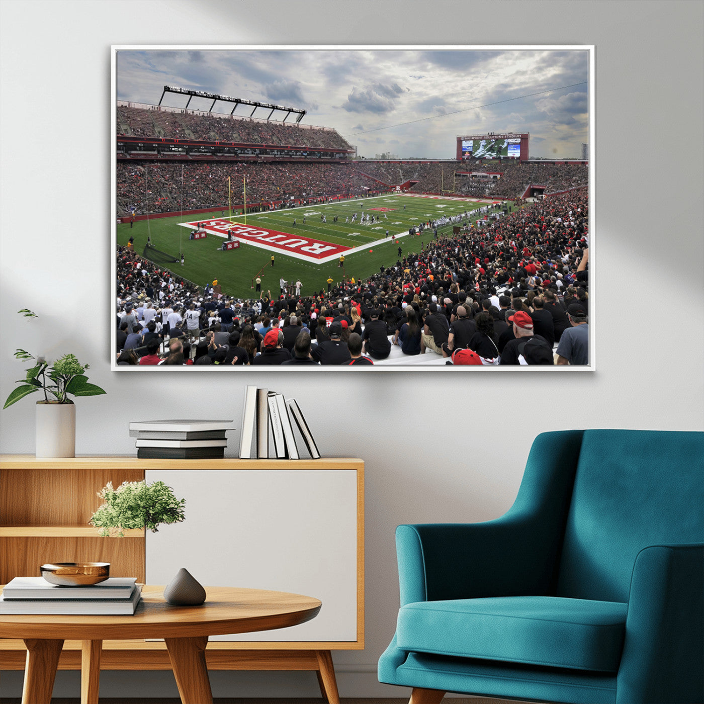 MGV-FC-36X24 - Rutgers Scarlet Knights Football Team Print - SHI Stadium, Piscataway Wall Art Canvas Print