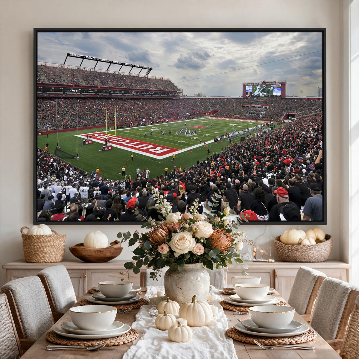 66777-MGV-CV-36X24 - Rutgers Scarlet Knights Football Team Print, SHI Stadium