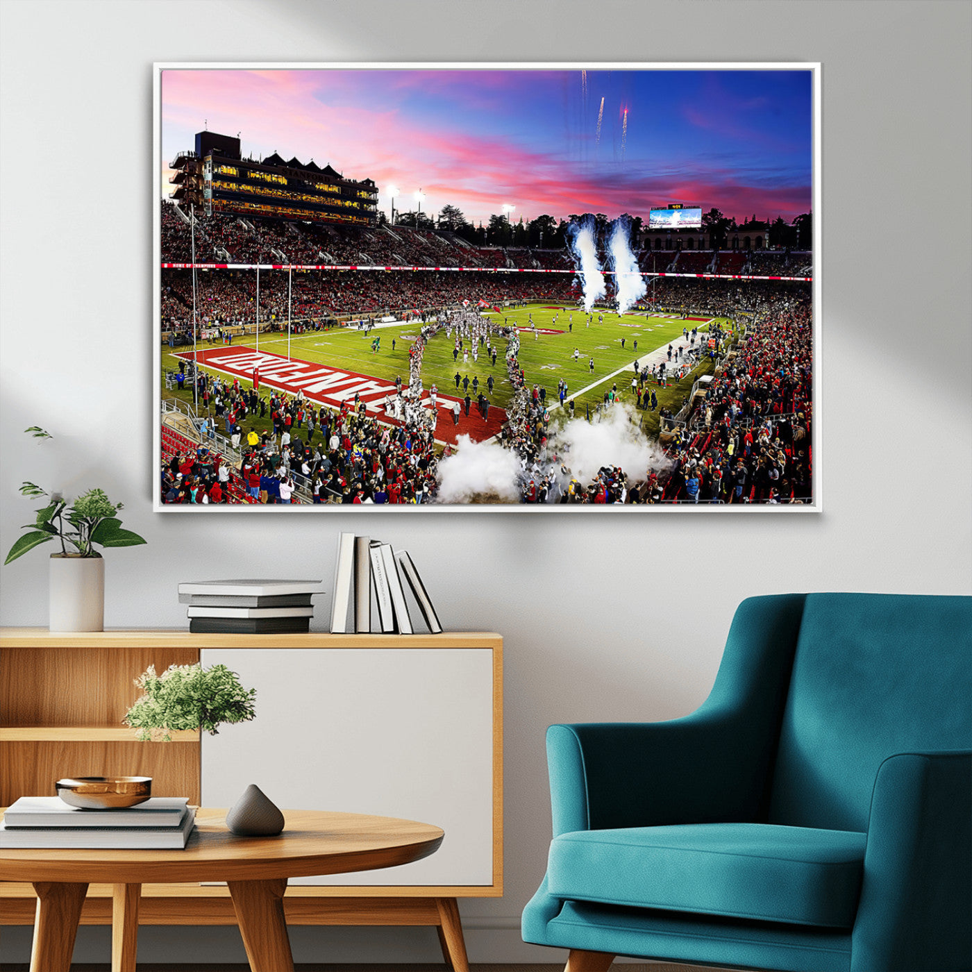 MGV-FC-36X24 - Stanford University Cardinal Football Team Print - Stanford Stadium Wall Art Canvas Print