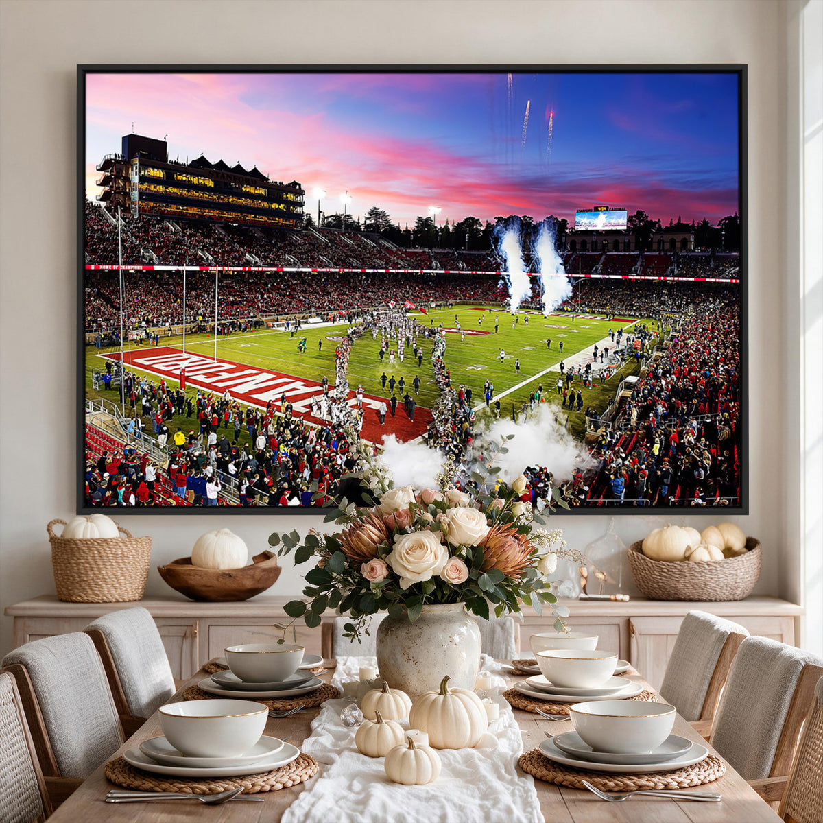 25557-PAN-FL-20X10 - Stanford University Cardinal Football Team Print - Stanford Stadium Wall Art Canvas Print
