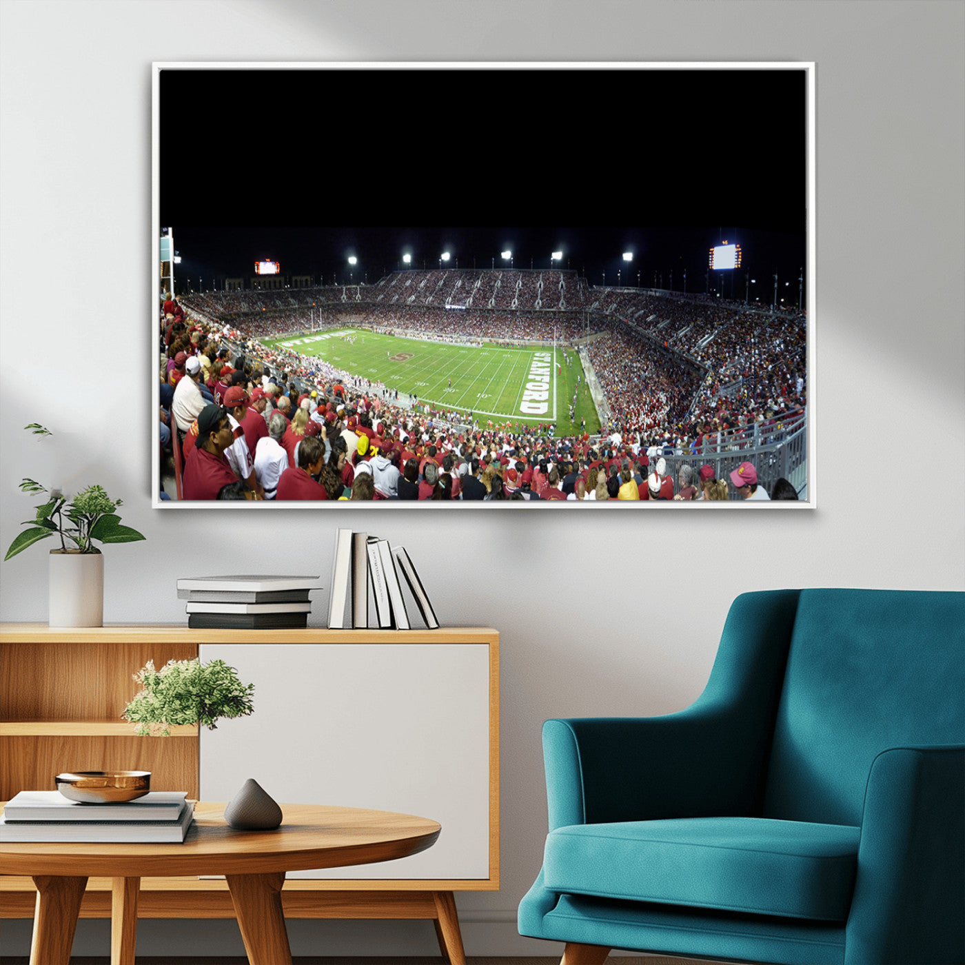 MGV-FC-36X24 - Stanford University Cardinal Football Team Print - Stanford Stadium Wall Art Canvas Print