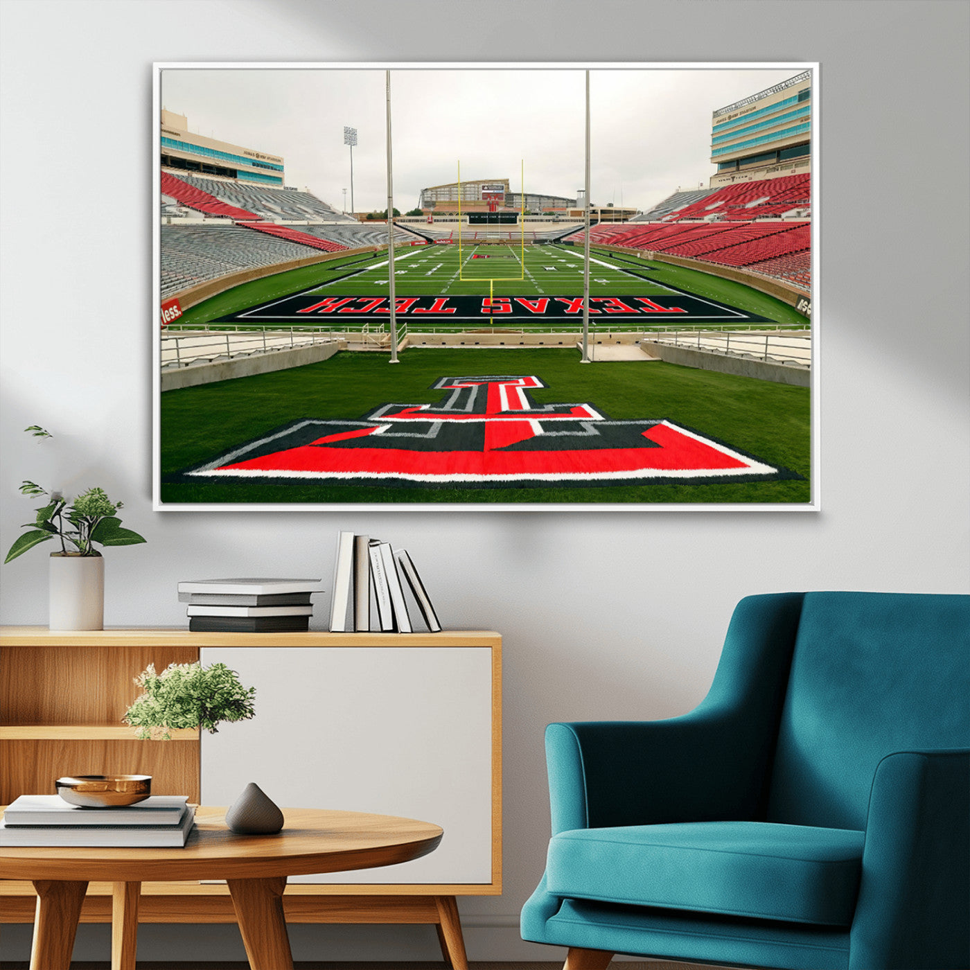 MGV-FC-36X24 - Texas Tech Red Raiders Football Team Print - Lubbock Jones AT&T Stadium Wall Art Canvas Print