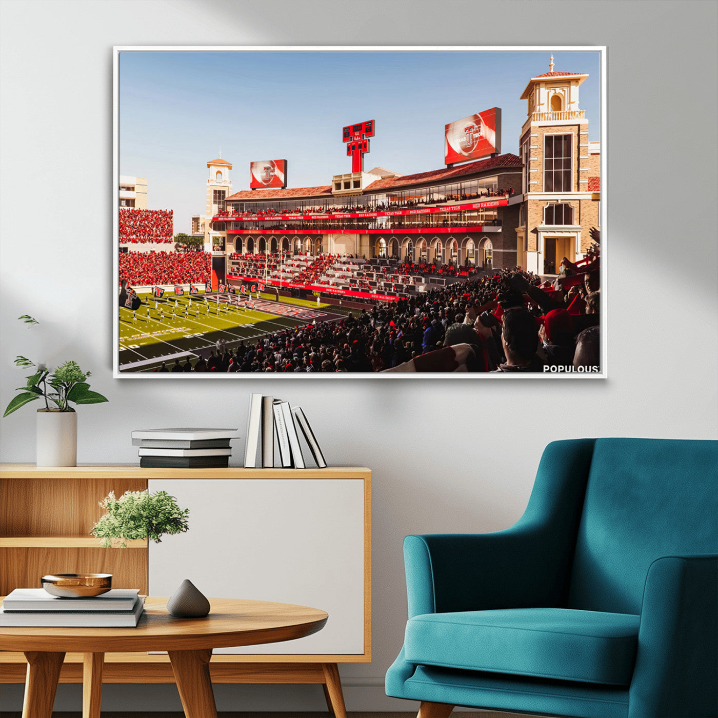 MGV-FC-36X24 - Jones AT&T Stadium Texas Tech Red Raiders Wall Art | Large Att Stadium Canvas Print | College
