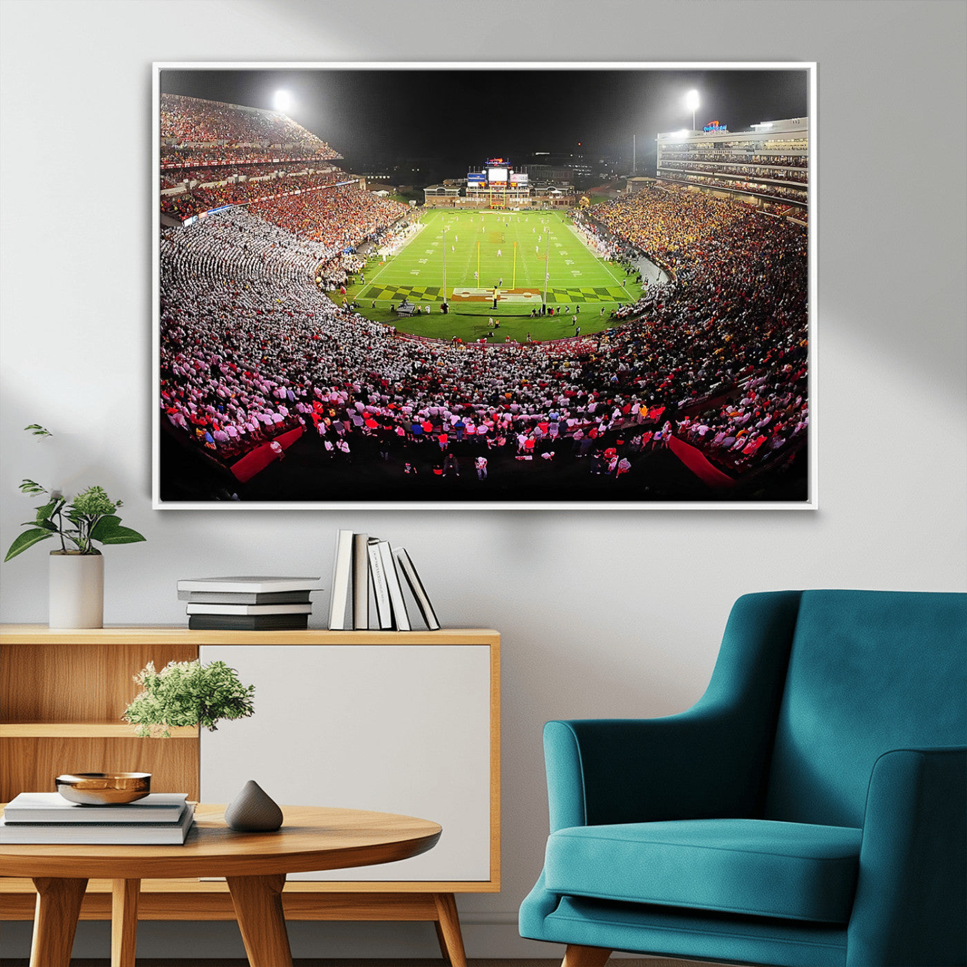 MGV-FC-36X24 - University of Maryland Terrapins Football Team Print - College Park SECU Stadium Wall Art Canvas