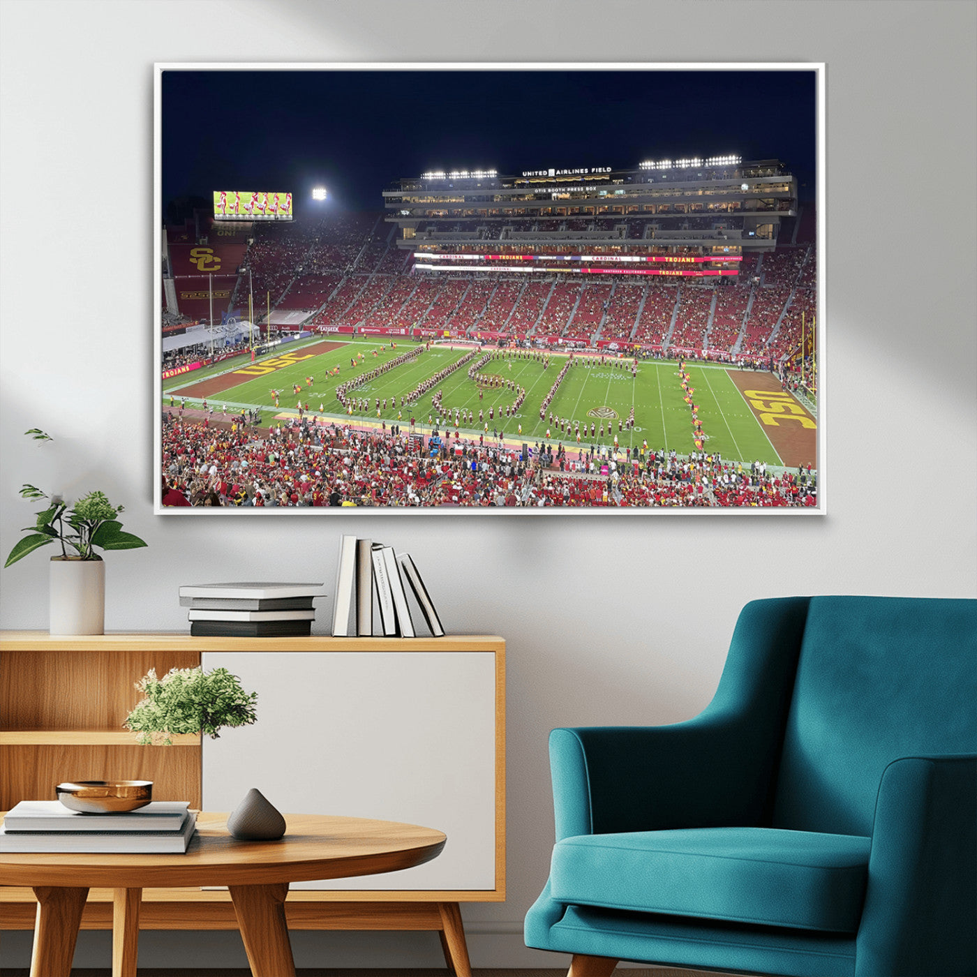 MGV-FC-36X24 - The University of Southern California USC Trojans Football Team Print - Los Angeles Memorial