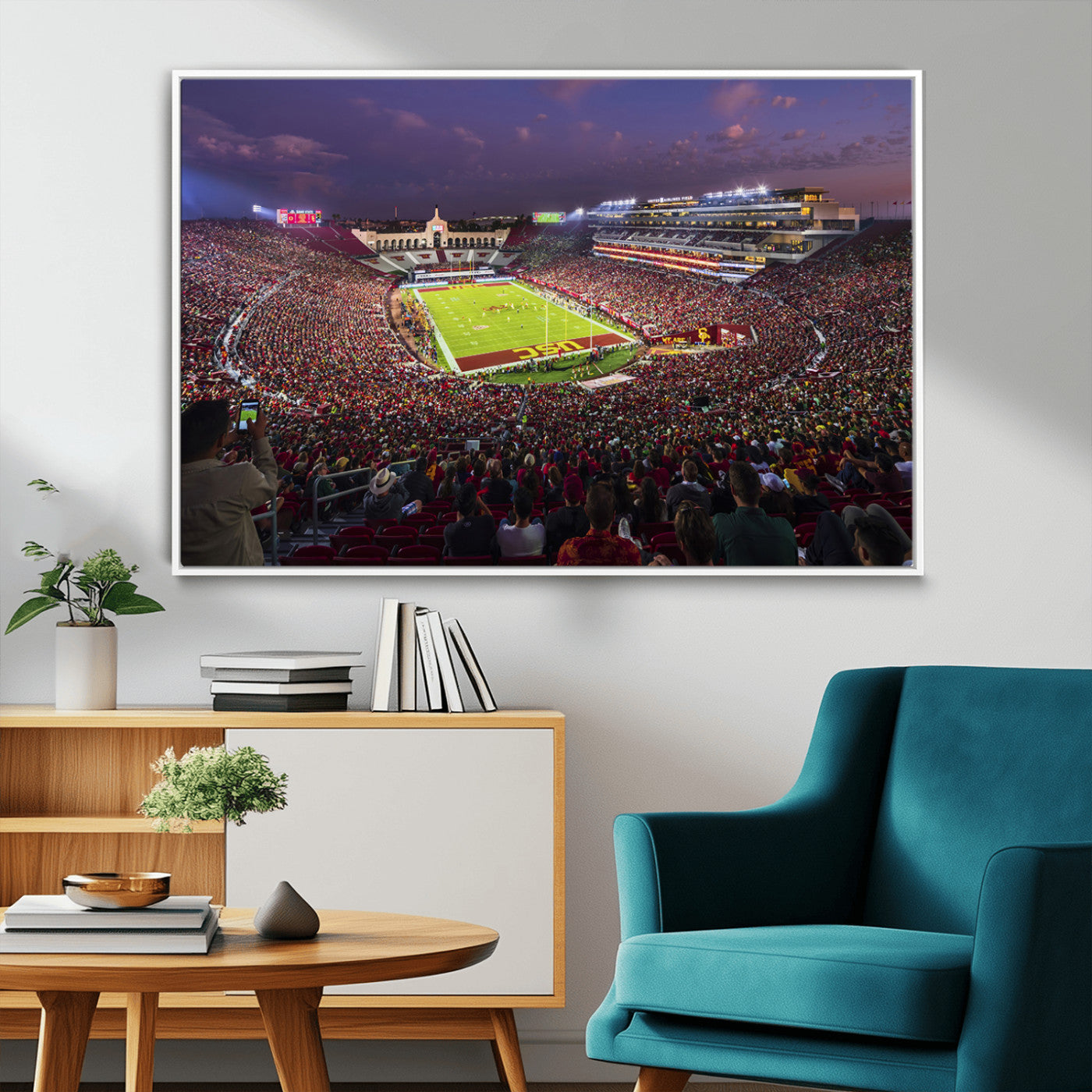 MGV-FC-36X24 - The University of Southern California USC Trojans Football Team Print - Los Angeles Memorial