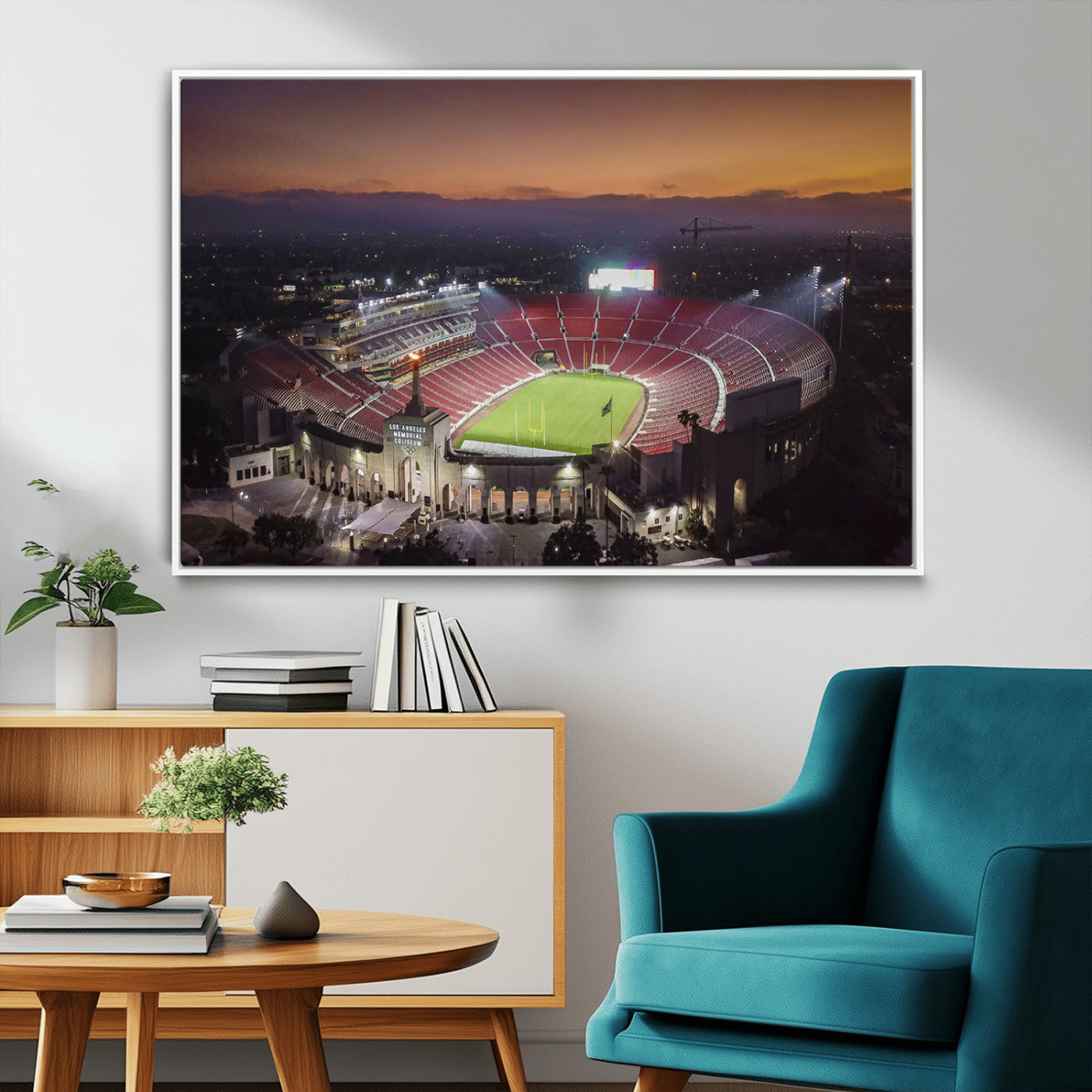 MGV-FC-36X24 - The University of Southern California USC Trojans Football Team Print - Los Angeles Memorial