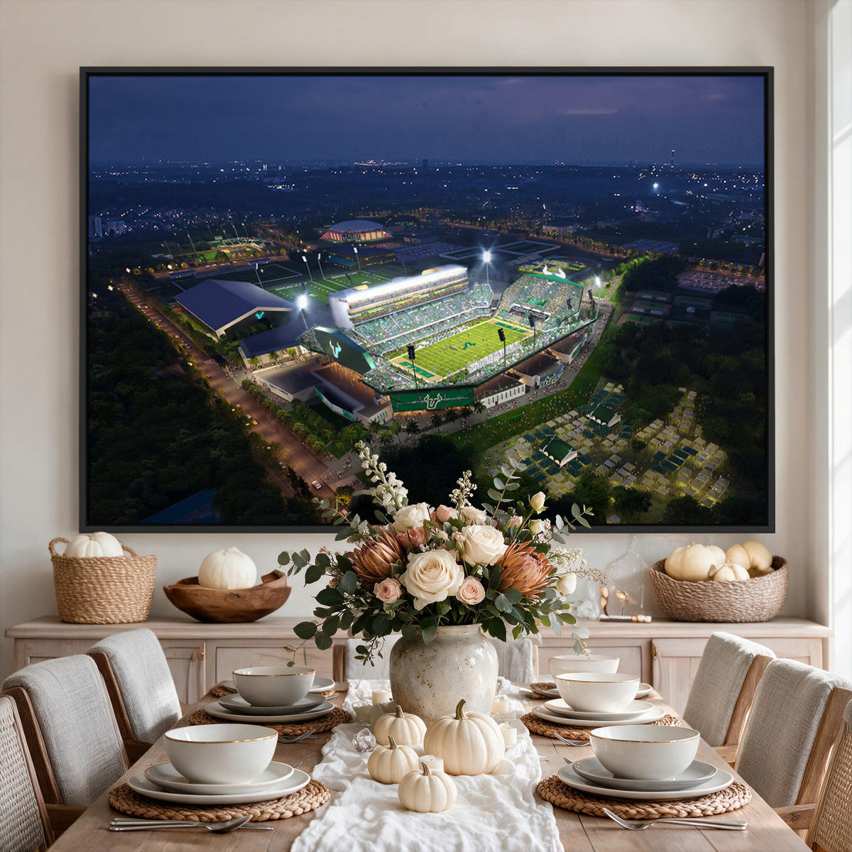 27554-MGV-CV-36X24 - The University of South Florida Bulls Football Team Print