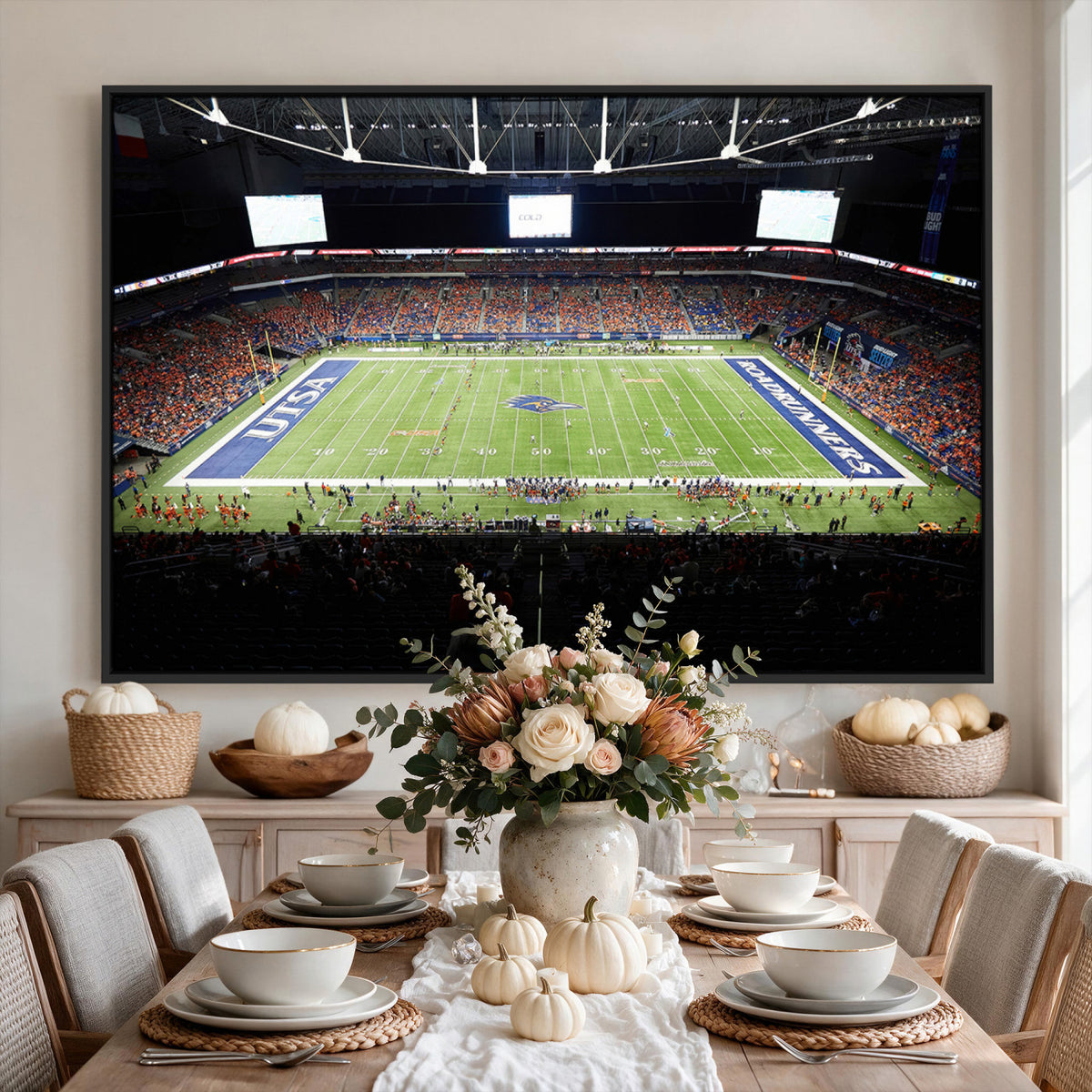 98617-MGV-CV-36X24 - The University of Texas at San Antonio Roadrunners Football Team Print, San Antonio Alamodome