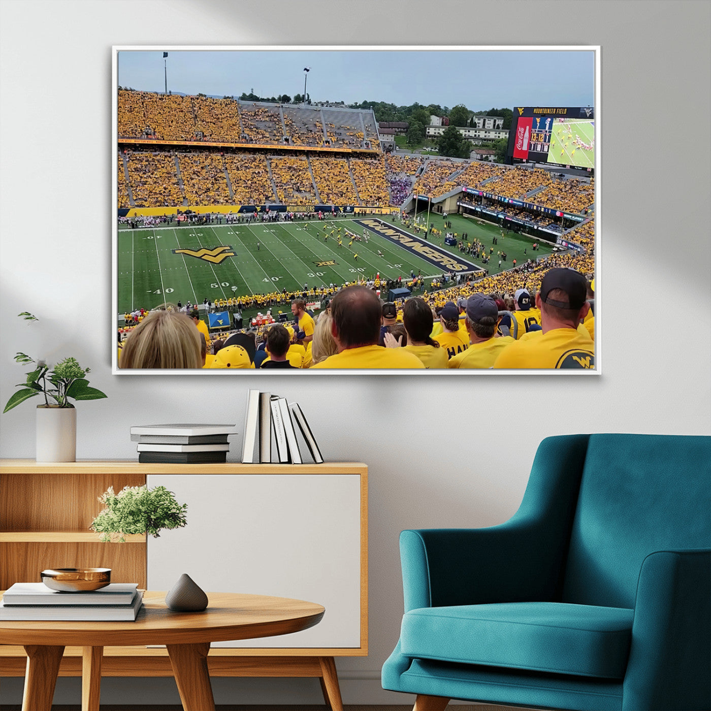 MGV-FC-36X24 - Puskar Stadium Canvas Print Wall Art - Morgantown Print - West Virginia University Mountaineers
